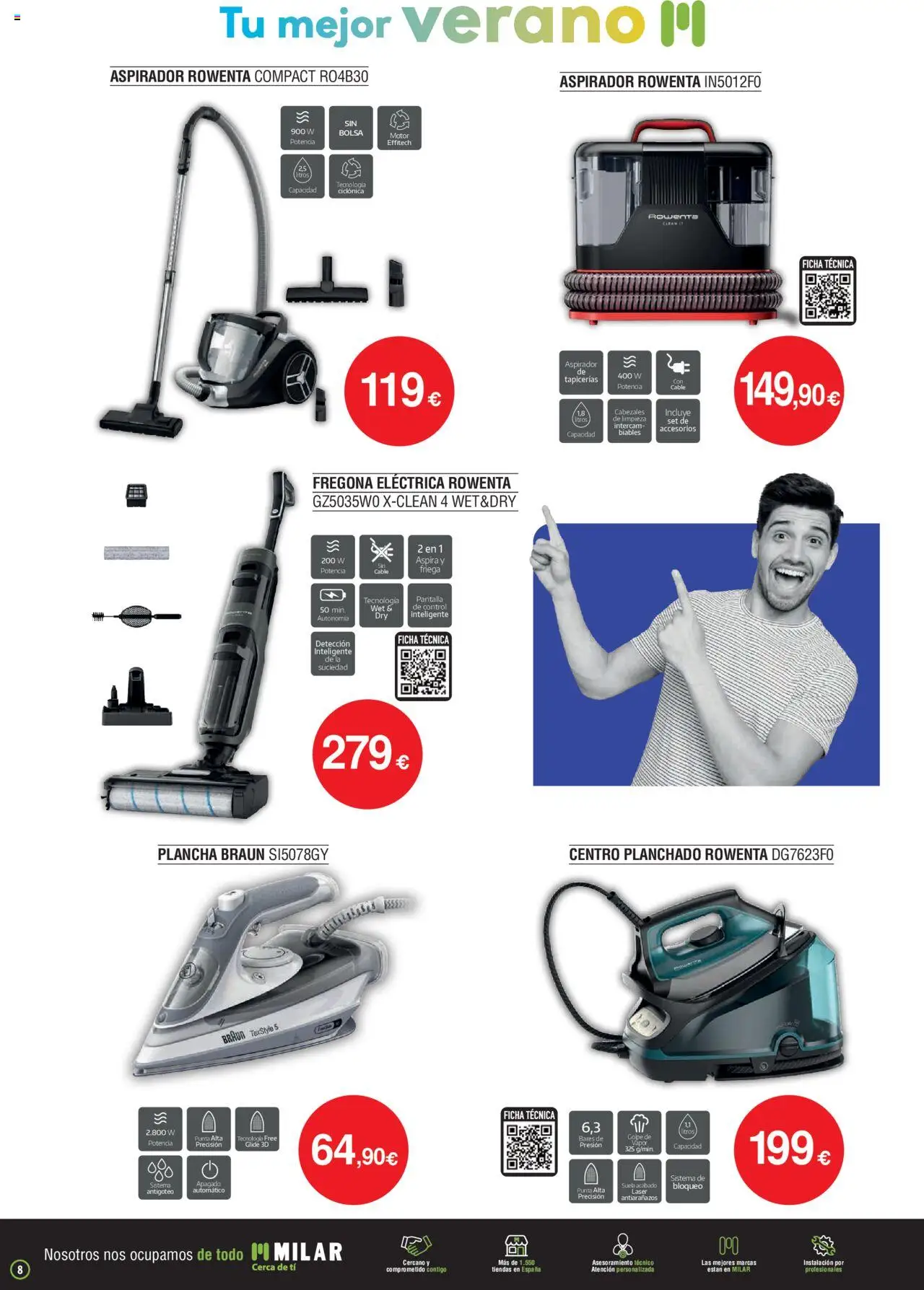 Milar folleto │ válido desde el 01.07.2025 | Página: 8 | Productos: Cable, Bolsa, Plancha, Aspirador