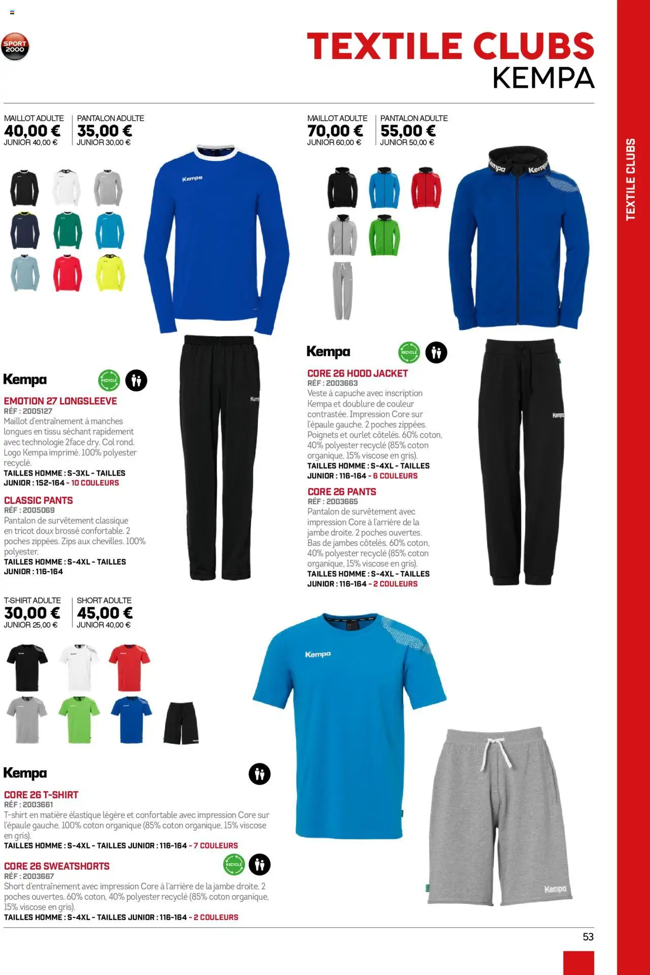  | Page: 53 | Produits: Coton, Brosse, Veste, Pantalon