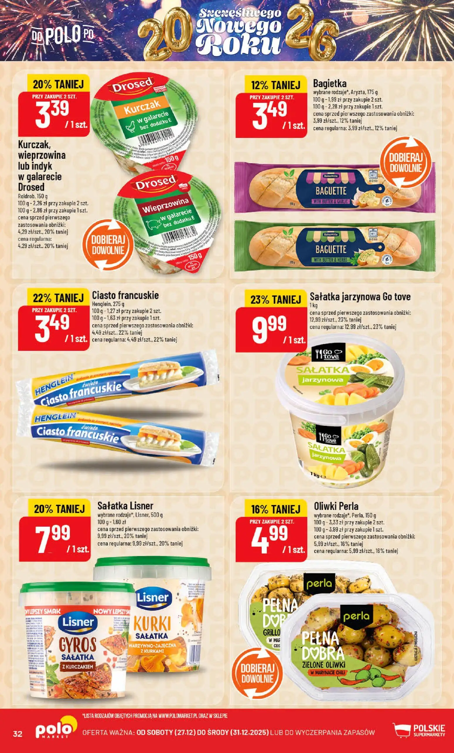 POLOmarket Gazetka od 27.12.2025 | Strona: 32 | Produkty: Chili, Ciasto, Wieprzowina, Sałatka