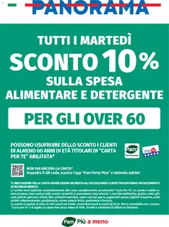 Anteprima del volantino Panorama Sconto 10% Anziani Over 65 Martedì catalogo valido a partire dal 01.01.2026