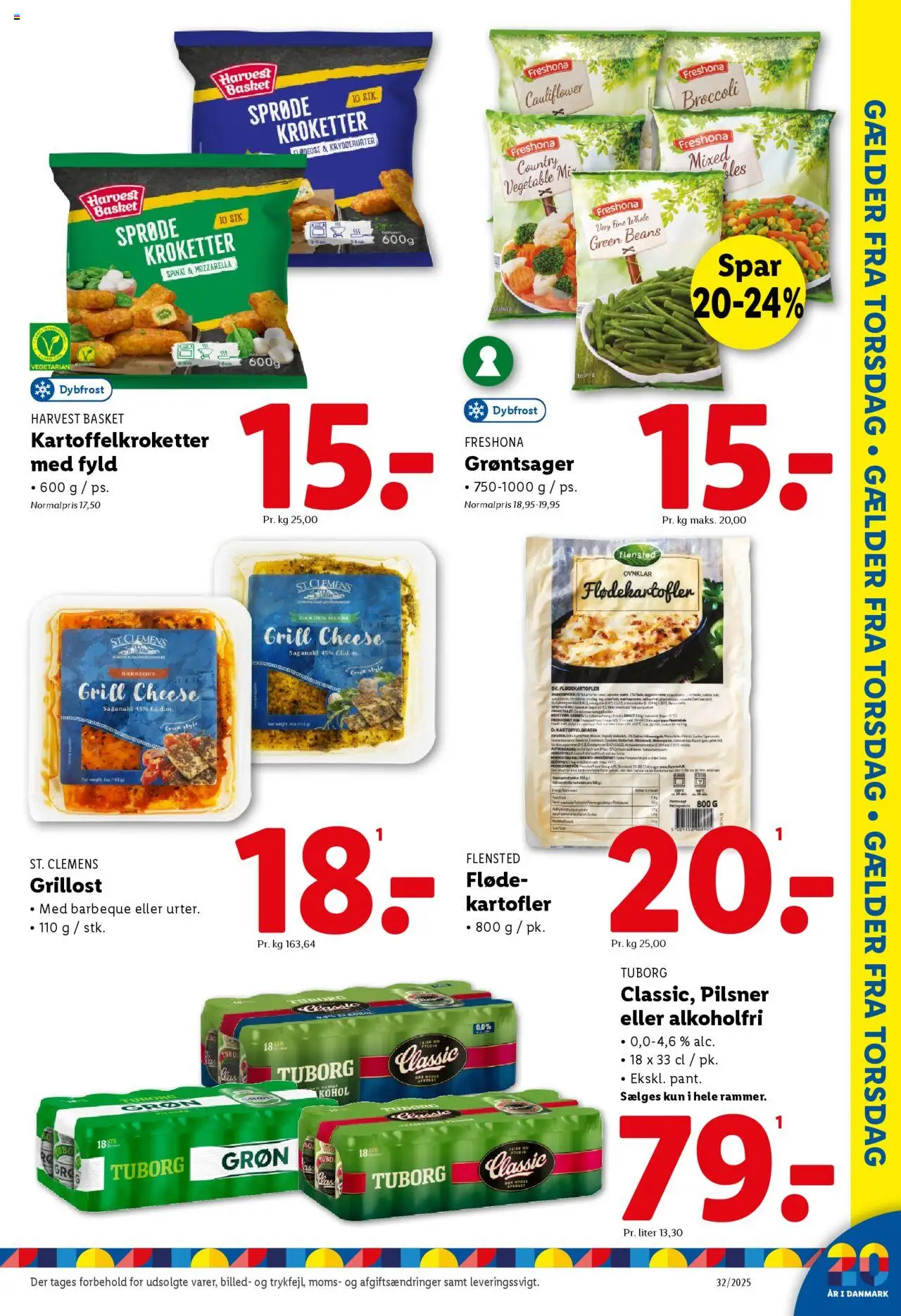 Lidl Tilbudsavis gyldig fra 07.08.2025 | Side: 3 | Produkter: Kartofler, Broccoli, Mozzarella, Grill