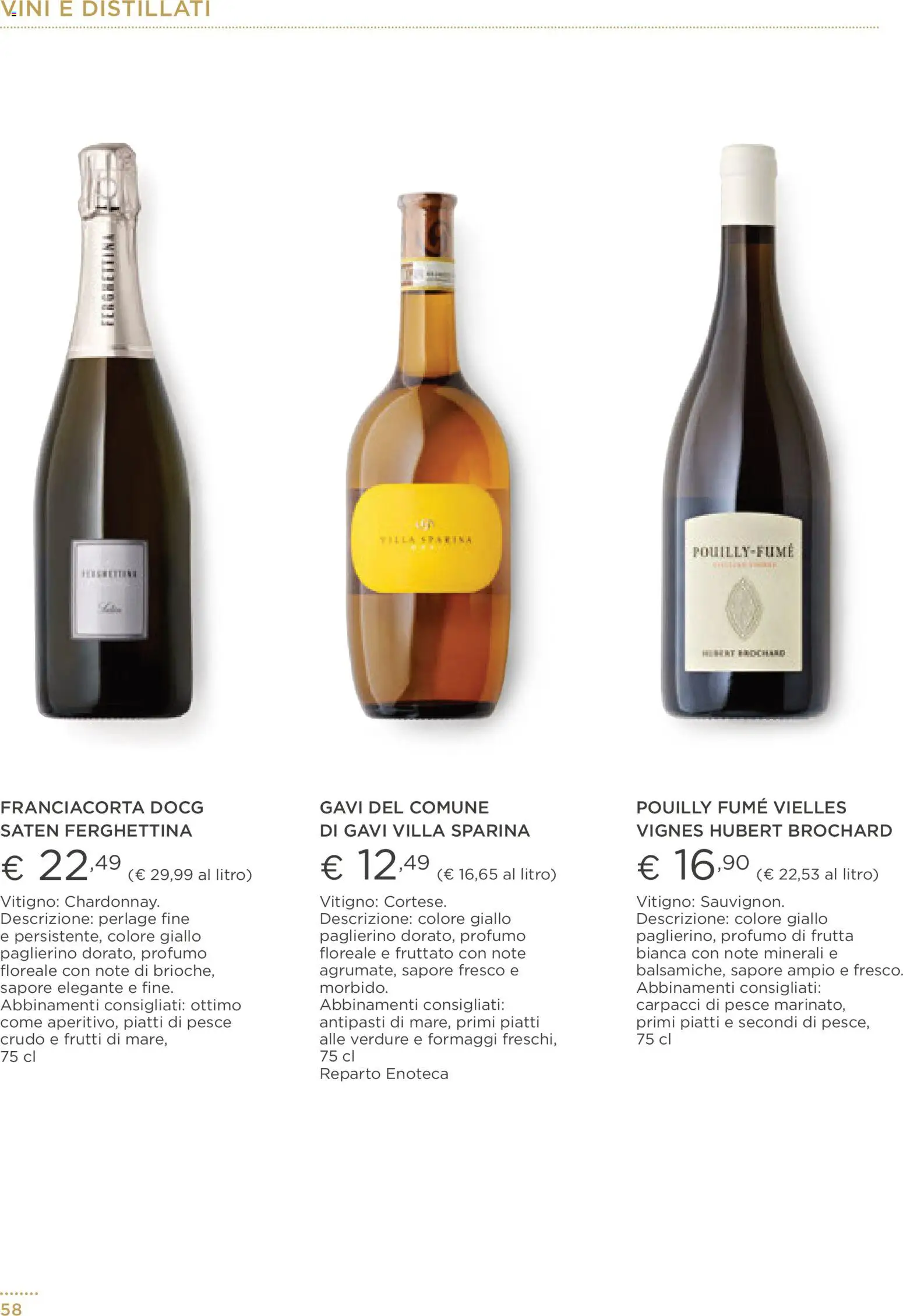 Volantino Esselunga S del 01.12.2025 | Pagina: 58 | Prodotti: Pesce, Verdure, Frutta, Profumo