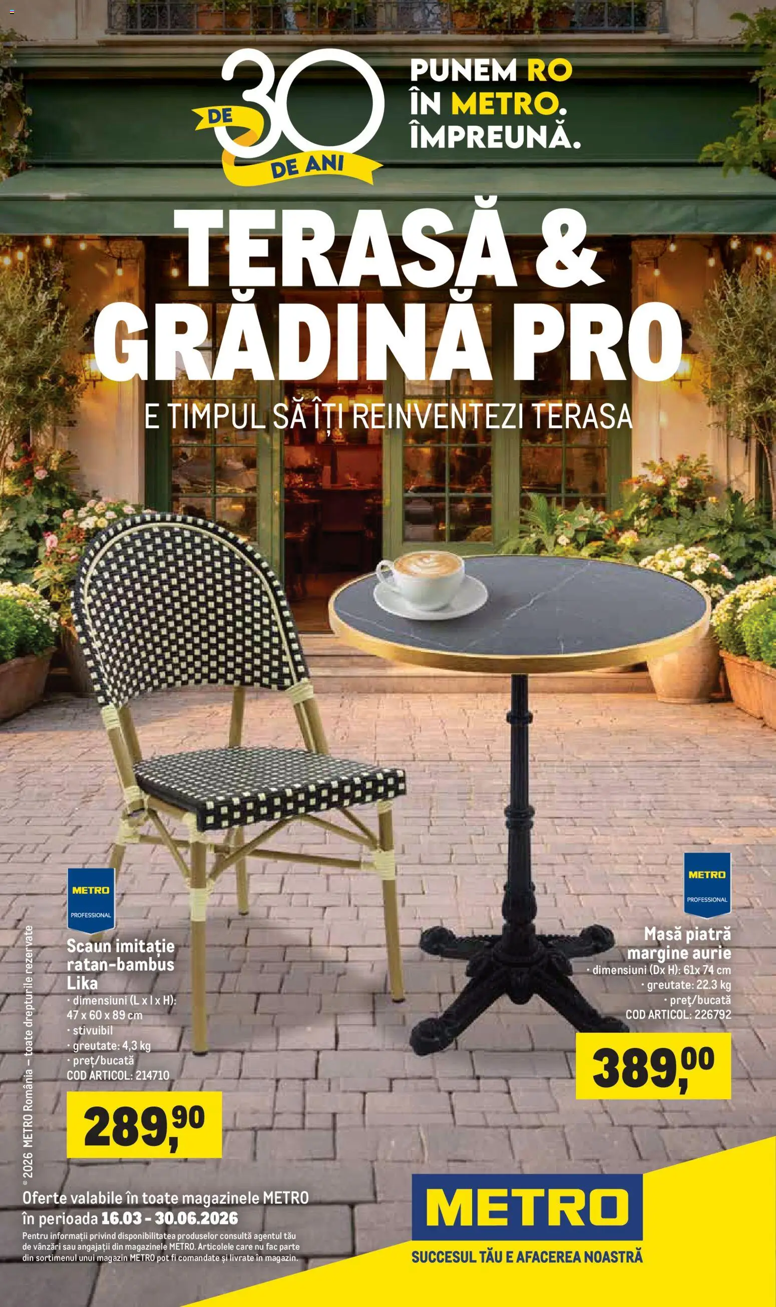 Noul catalog Metro – valabil de la 16.03.2026 | Pagină: 1 | Produse: Masă, Scaun