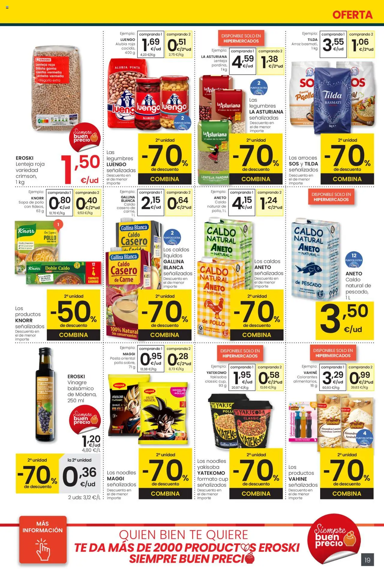 Eroski - Precio más bajo  │ válido desde el 16.10.2025 | Página: 19 | Productos: Κρεμάστρα, Aceite, Pescado, Aceite de oliva
