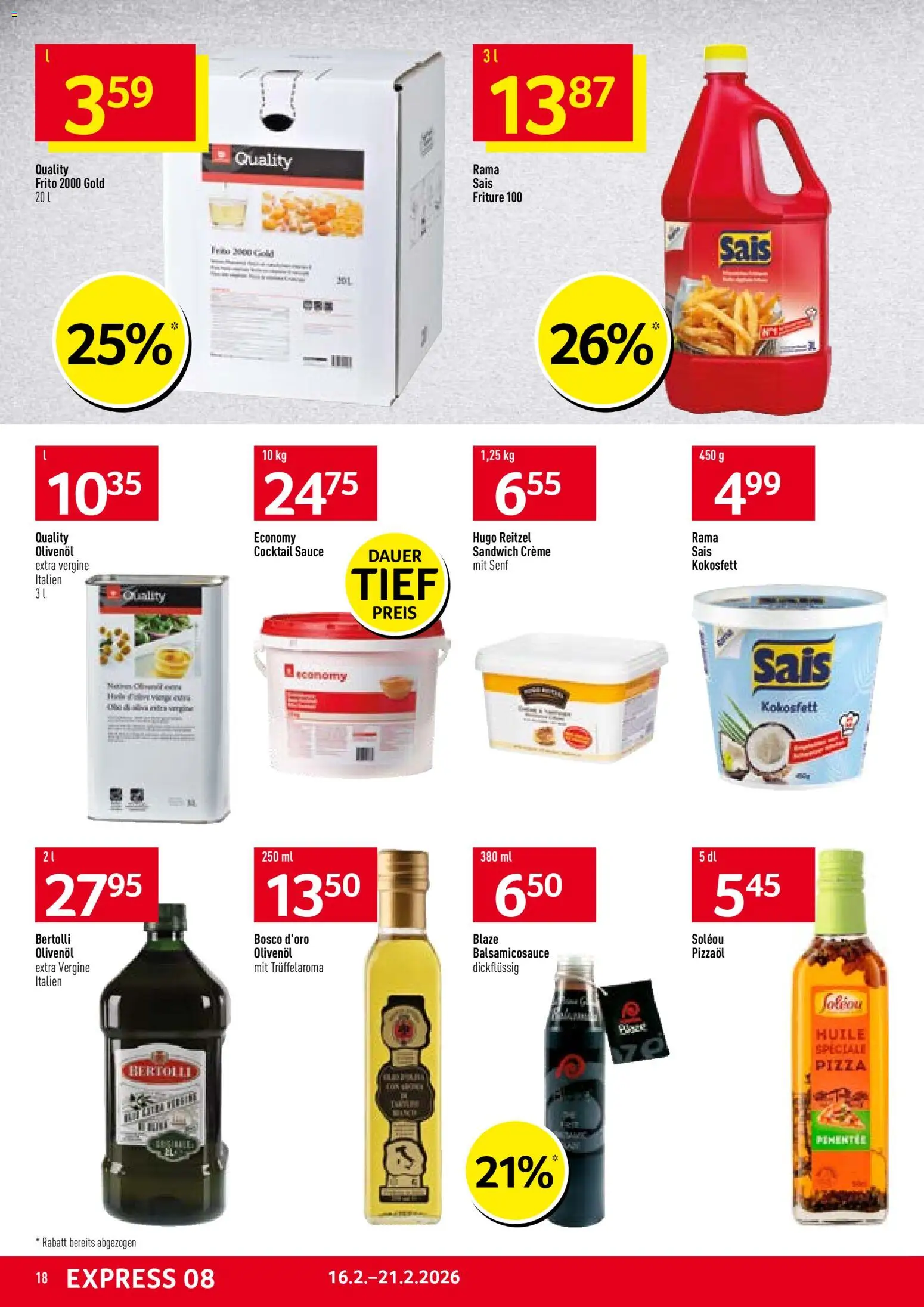 Prodega Aktionen – gültig ab 16.02.2026 | Seite: 18 | Produkte: Pizza, Creme