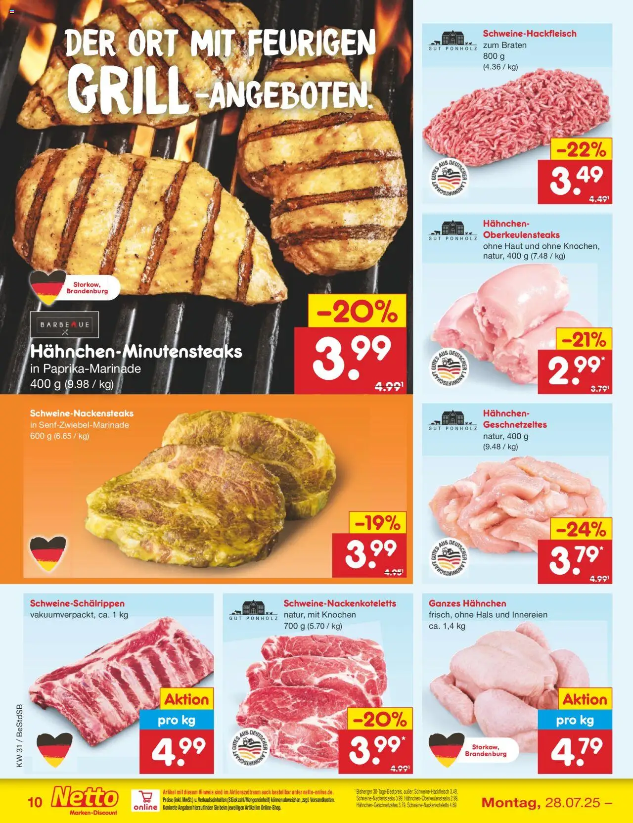 Netto Marken-Discount Prospekt 	 - gültig ab dem 28.07.2025 | Seite: 14 | Produkte: Grill, Hahnchen