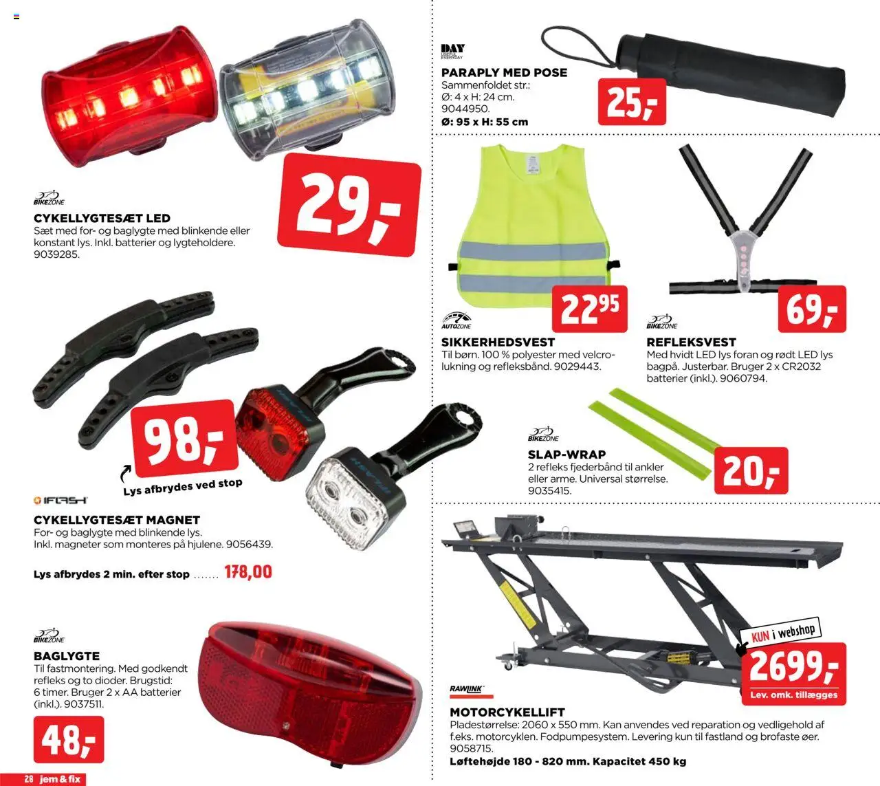 Jem & fix tilbudsavis – gyldig fra 28.09.2025 | Side: 28 | Produkter: Batterier, Paraply, Søm, Magnet