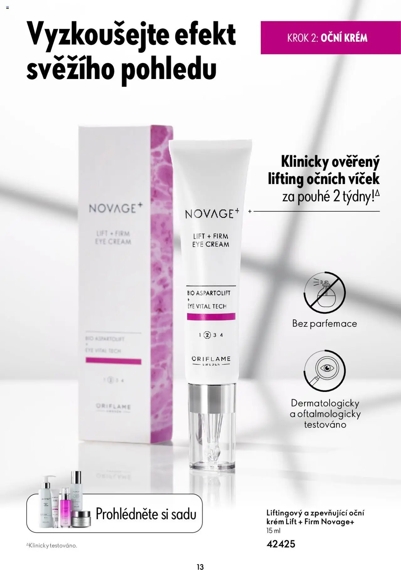 Oriflame katalog Novage+ od 23.04.2024 | Strana: 13 | Produkty: Krém