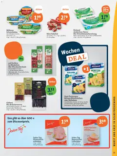 Tegut Prospekt ab 31.10.2025 gültig | Seite: 13 | Produkte: Milram, Wurst, Reibekase, Leberkase