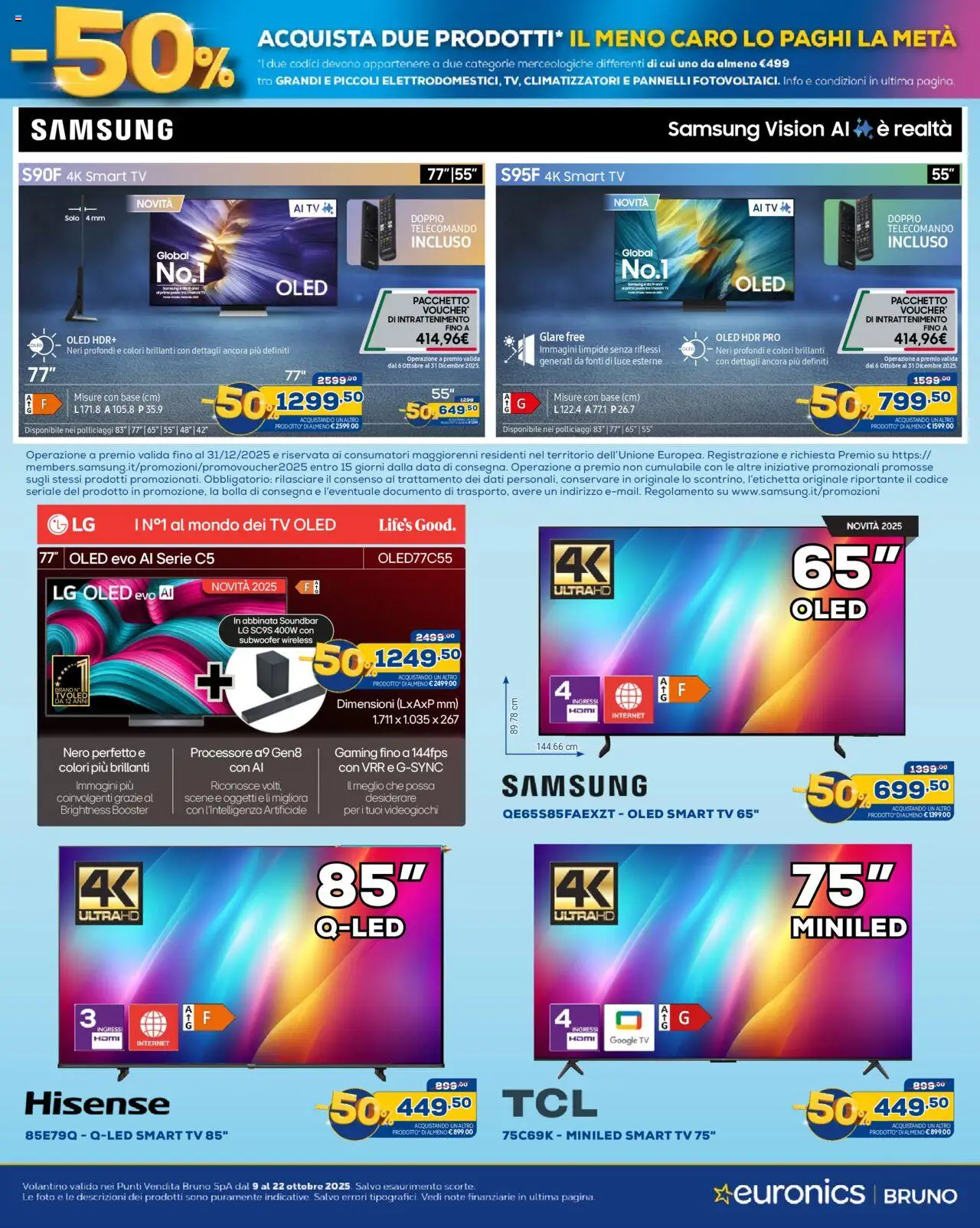Volantino Euronics del 09.10.2025 | Pagina: 22 | Prodotti: Telecomando, smart TV, Data, Samsung