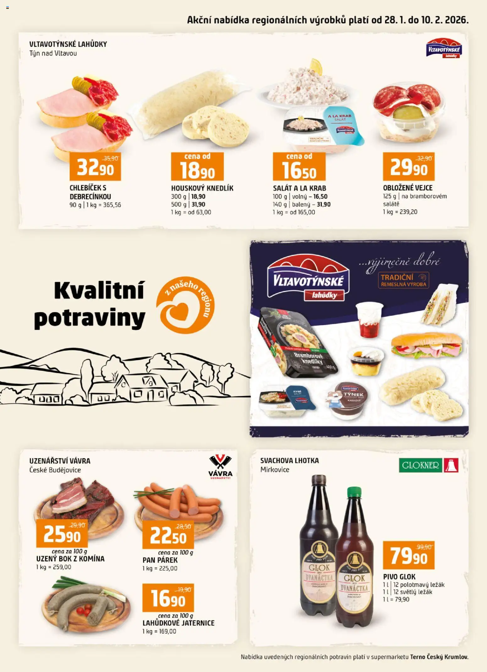 Terno leták - Český Krumlov od 28.01.2026 | Strana: 16 | Produkty: Vejce, Pivo, Salát, Potraviny