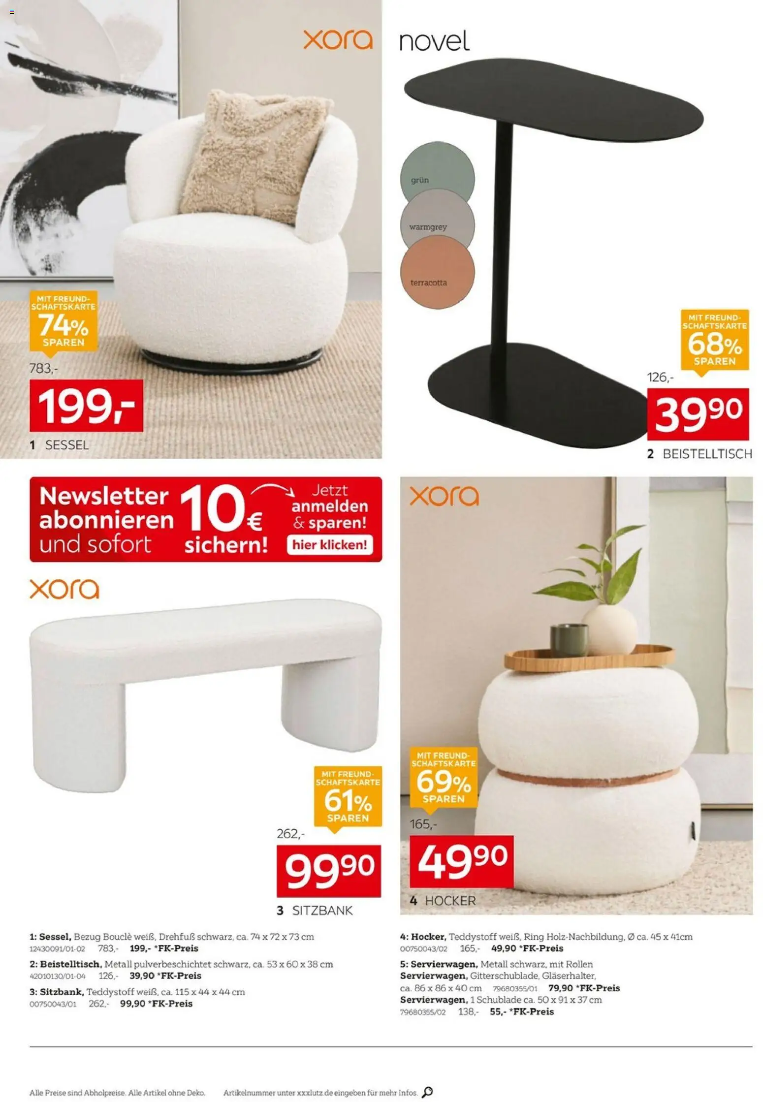 XXXLutz Aufbewahrung & Deko – gültig ab 29.03.2026 | Seite: 2 | Produkte: Hocker, Beistelltisch, Sitzbank, Sessel