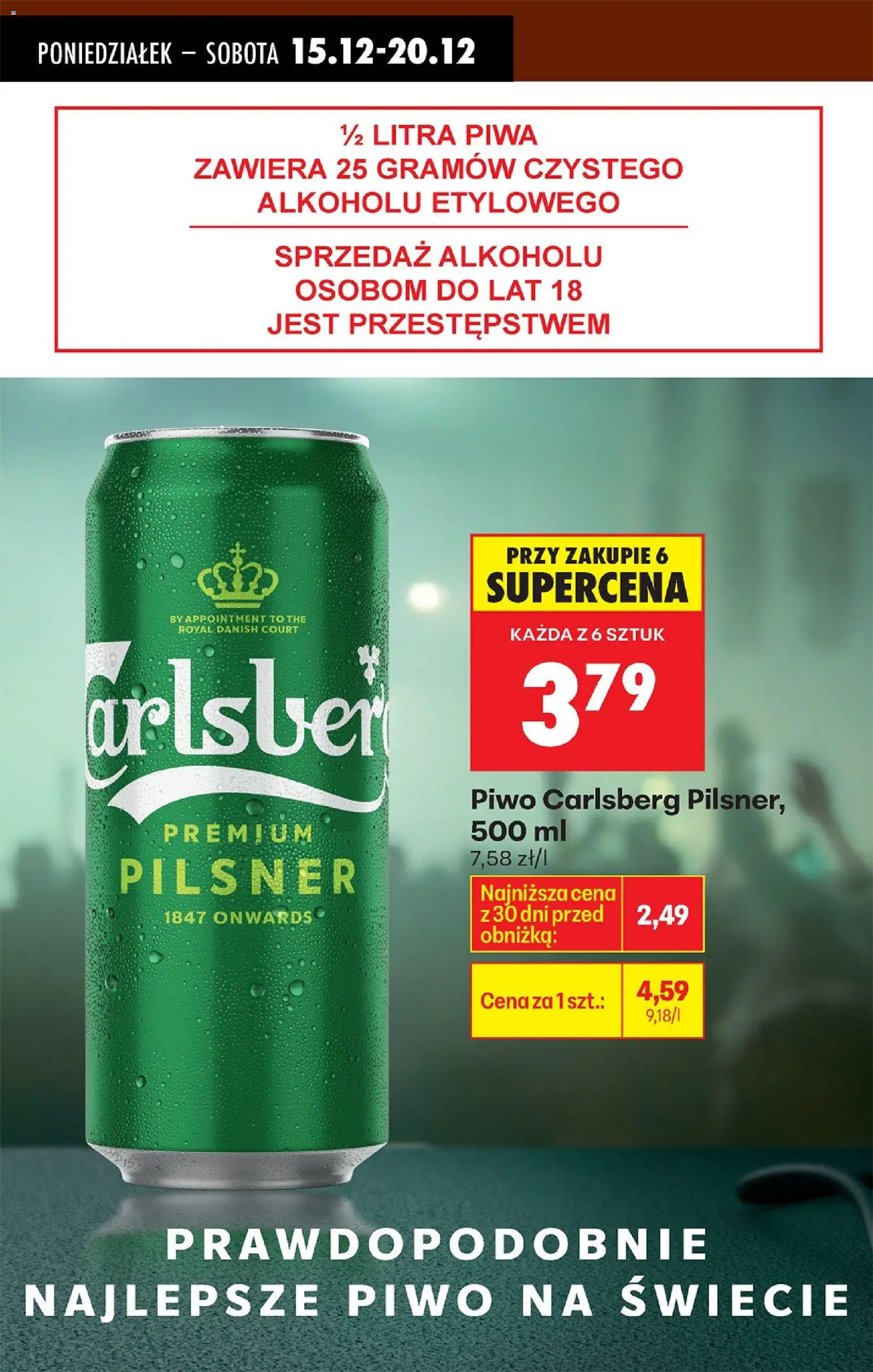 Biedronka gazetka od 15.12.2025 | Strona: 71 | Produkty: Piwo Carlsberg, Piwo