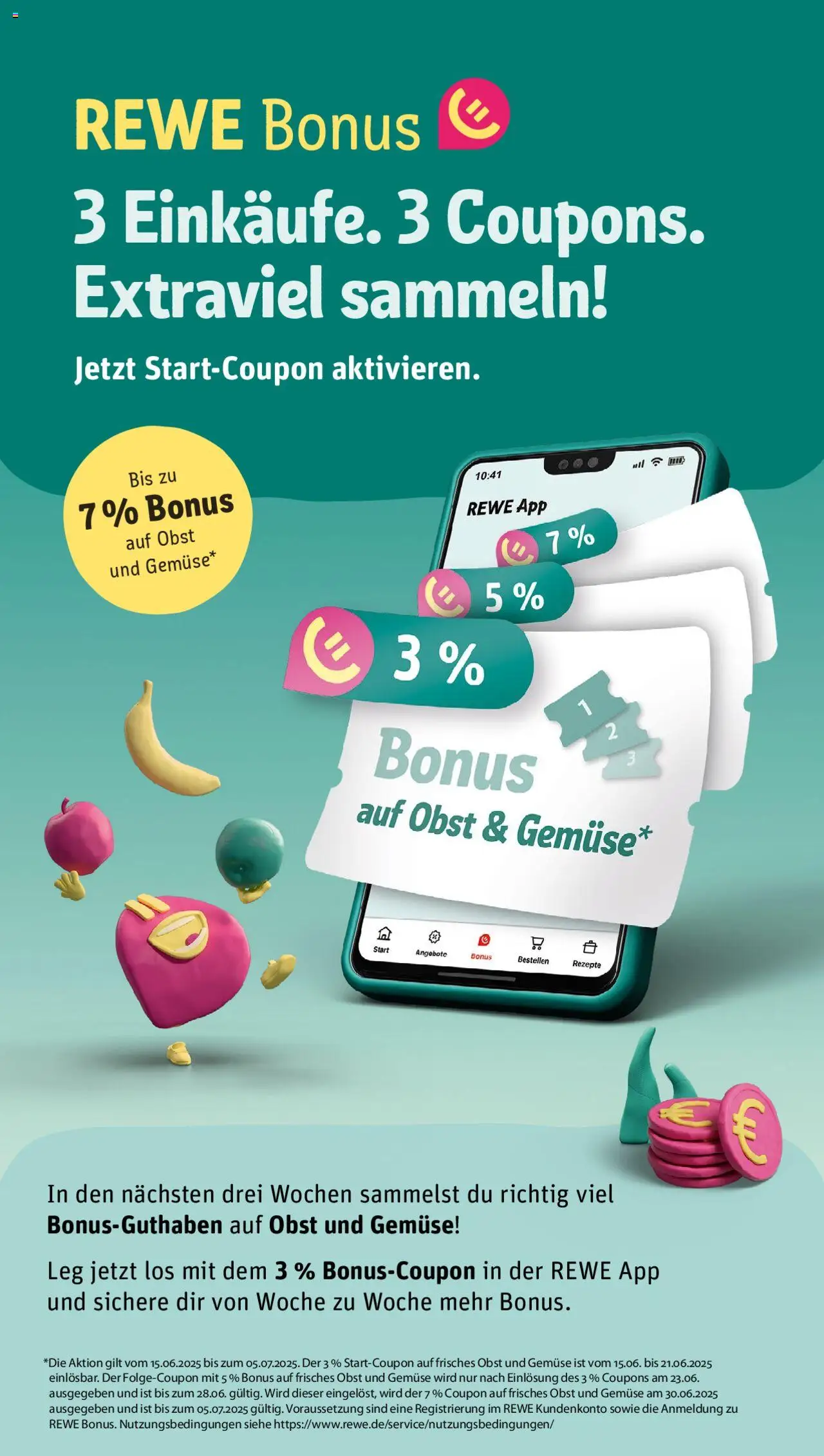 Rewe Prospekt 	 - gültig ab dem 16.06.2025 | Seite: 3 | Produkte: Gemüse, Obst