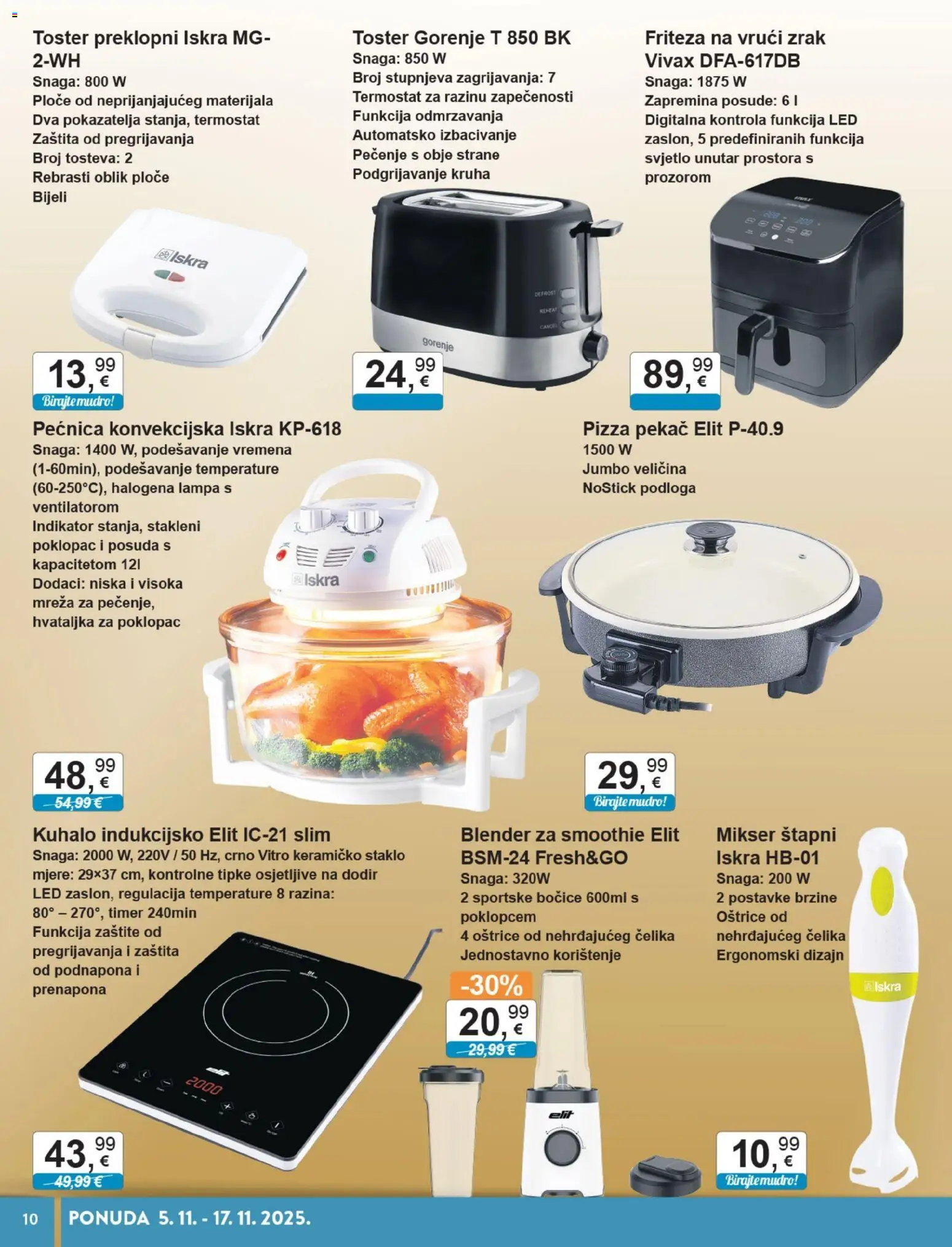 KTC katalog | vrijedi od 05.11.2025 | Stranica: 10 | Proizvodi: Mikser, Toster, Termostat, Pećnica