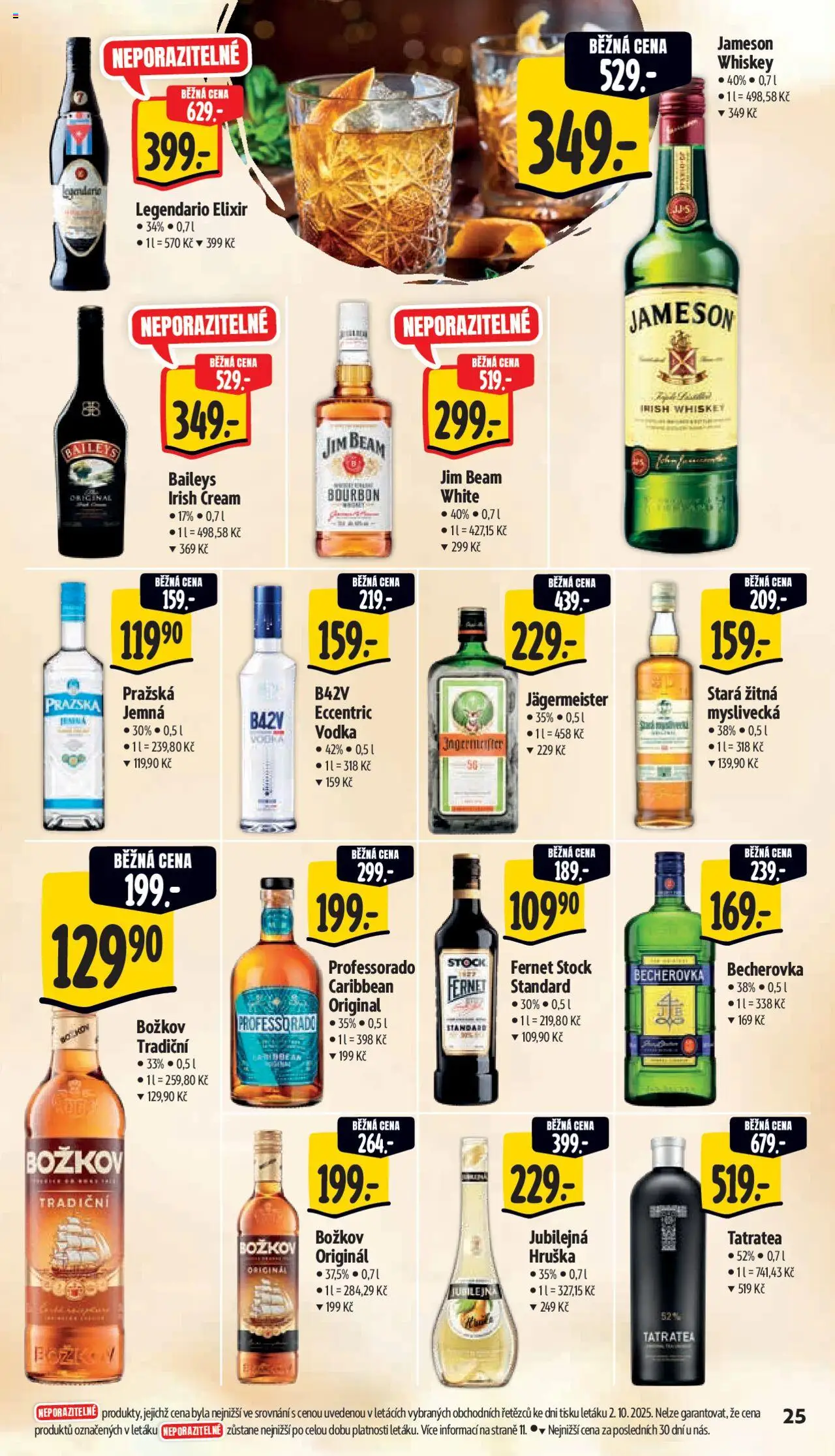 Albert leták - Supermarket od 08.10.2025 | Strana: 32 | Produkty: Jameson, Jim Beam, Vodka, Božkov