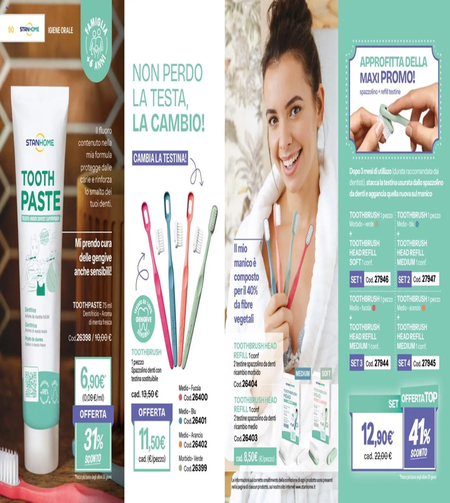 Volantino Stanhome del 21.10.2025 | Pagina: 46 | Prodotti: Dentifricio, Spazzolino, Pasta, Menta
