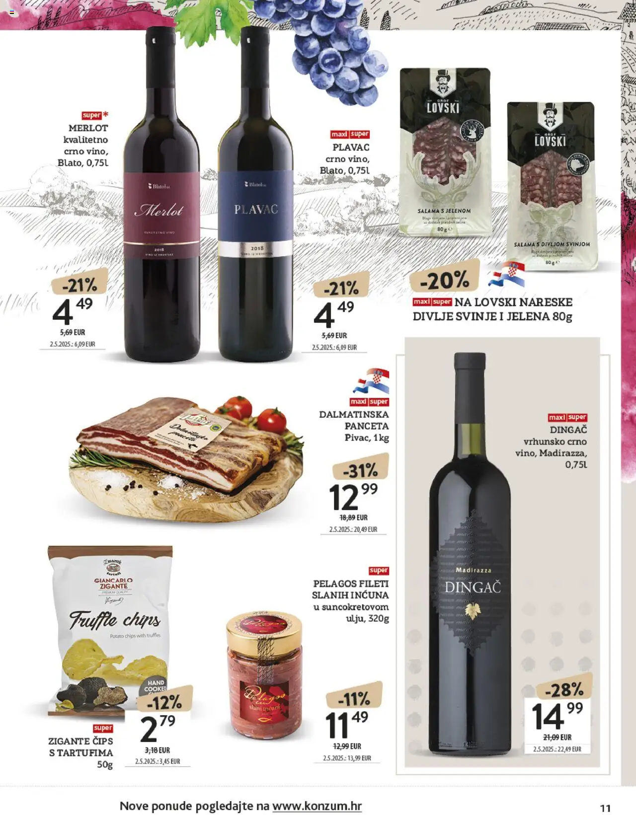 Konzum HR akciós ujság - amely érvényes a következő dátumtól: 13.10.2025 | Oldal: 11 | Termékek: Chips