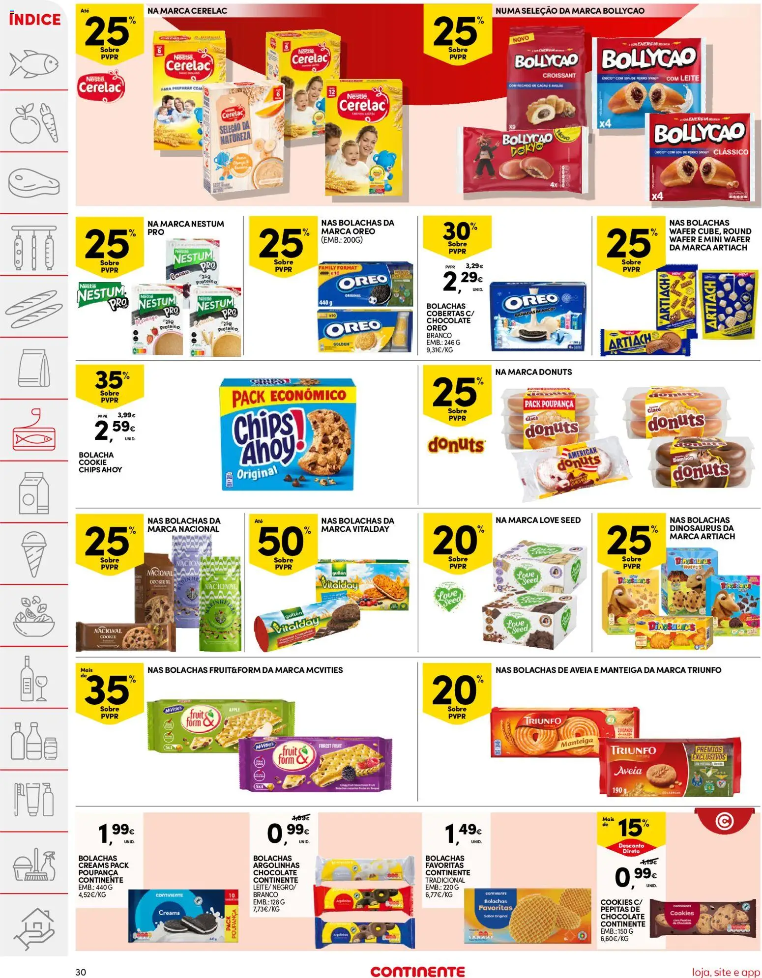 Continente folheto │ válido de 24.02.2026 | Página: 30 | Produtos: Avelãs, Bolachas, Leite, Manteiga
