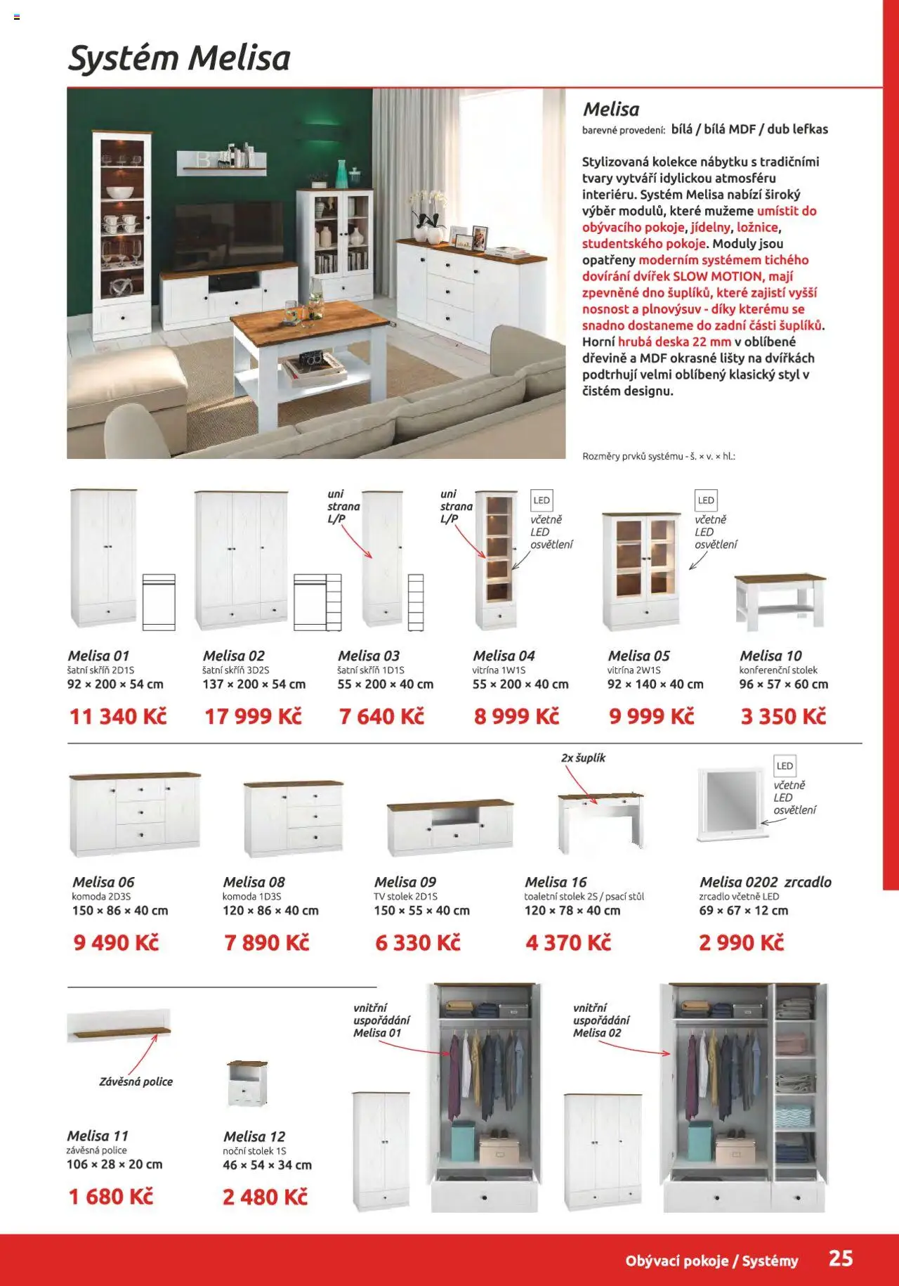 ORFA nábytek katalog 2024-2025 od 15.08.2024 | Strana: 25 | Produkty: Tv, Toaletní stolek, Komoda, Stůl