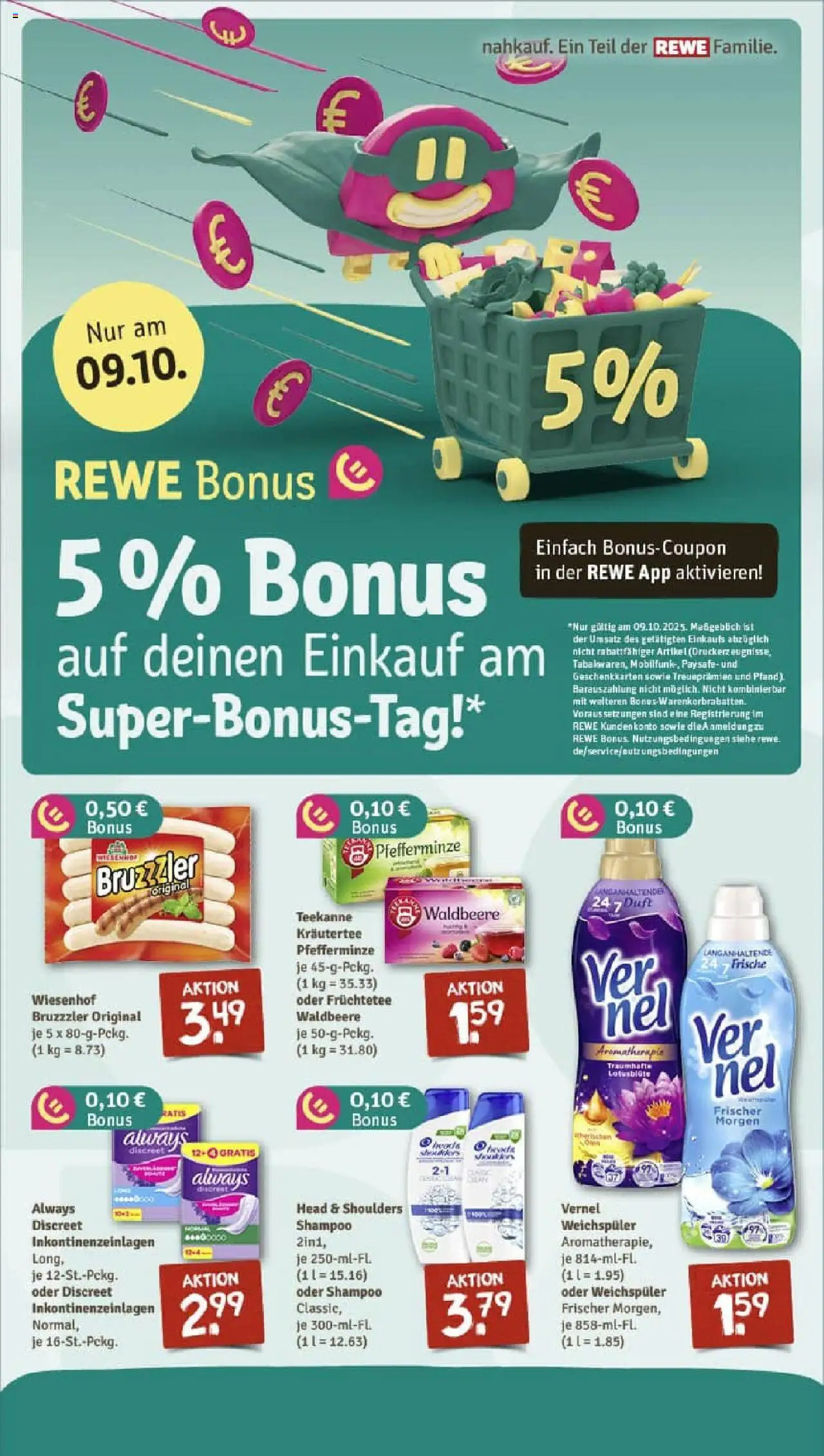 Rewe prospekt Arnbruck	 – gültig ab 06.10.2025 | Seite: 5 | Produkte: Duft, Head & shoulders, Shampoo, Weichspüler