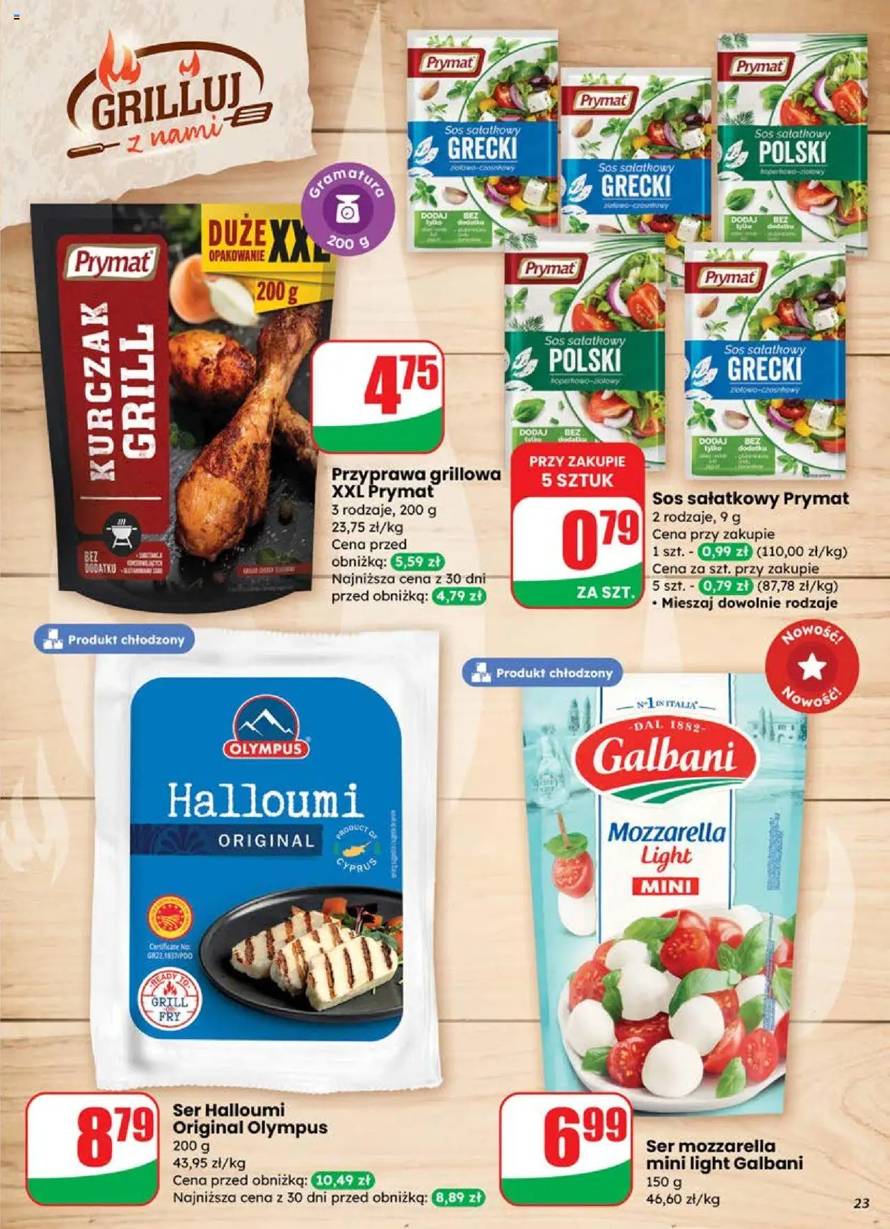 Dino Gazetka od 18.06.2025 | Strona: 23 | Produkty: Kurczak, Ser, Mozzarella, Sos