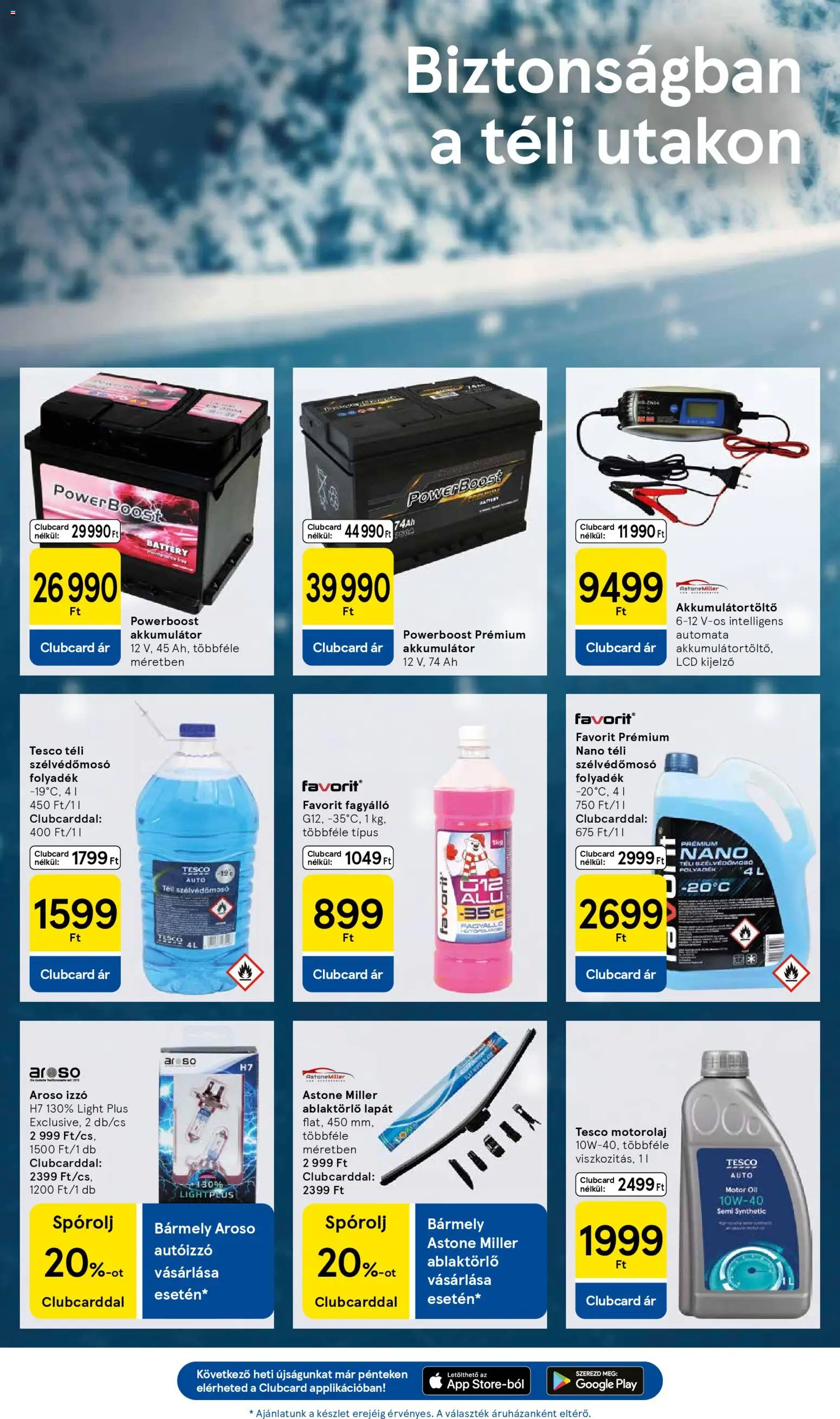 Tesco akciós ujság - amely érvényes a következő dátumtól: 02.01.2026 | Oldal: 31 | Termékek: Izzó, Akkumulátor, Motorolaj, Só