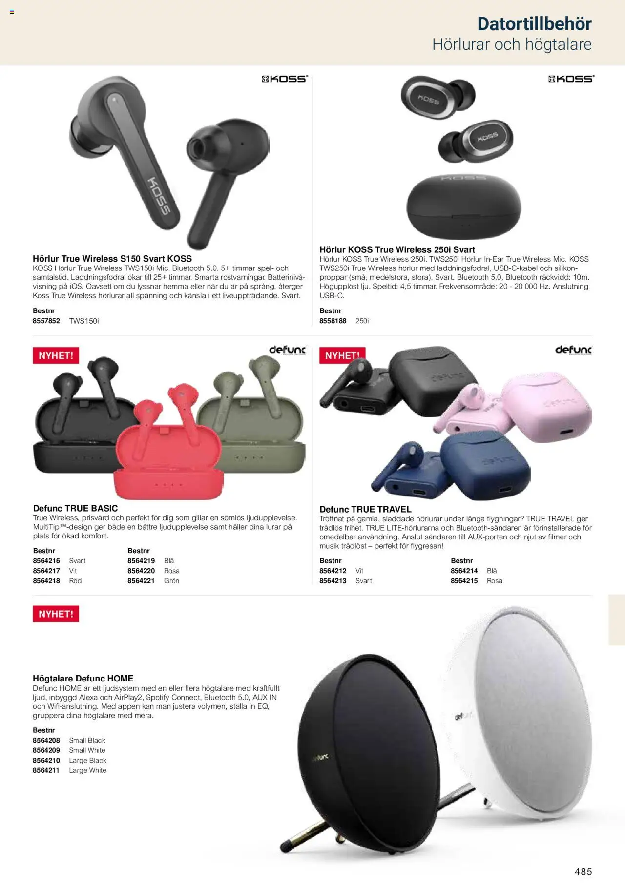 Office Depot reklamblad aktuell från 15.02.2024 | Sida: 487 | Produkter: Hörlurar, Spel, Högtalare