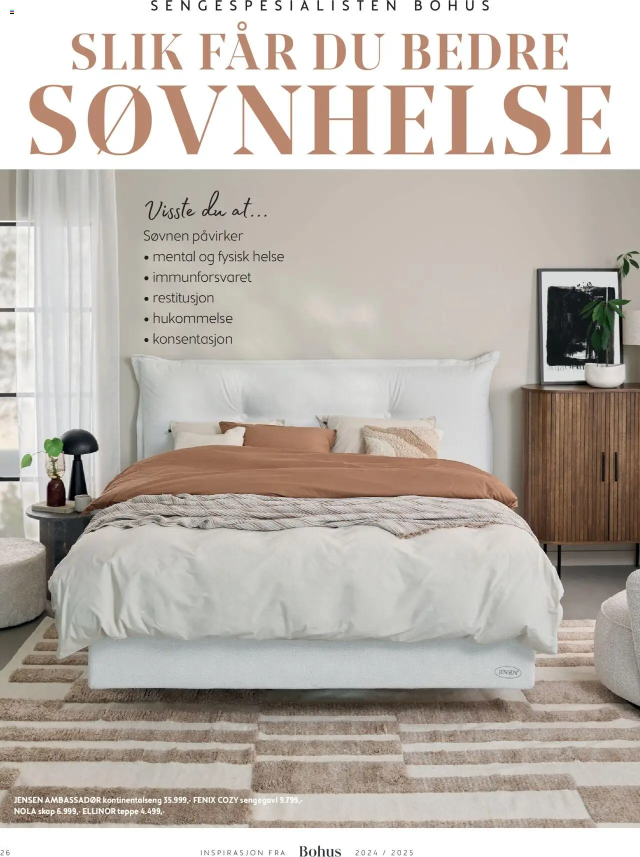  | Side: 26 | Produkter: Kontinentalseng, Sengegavl, Teppe