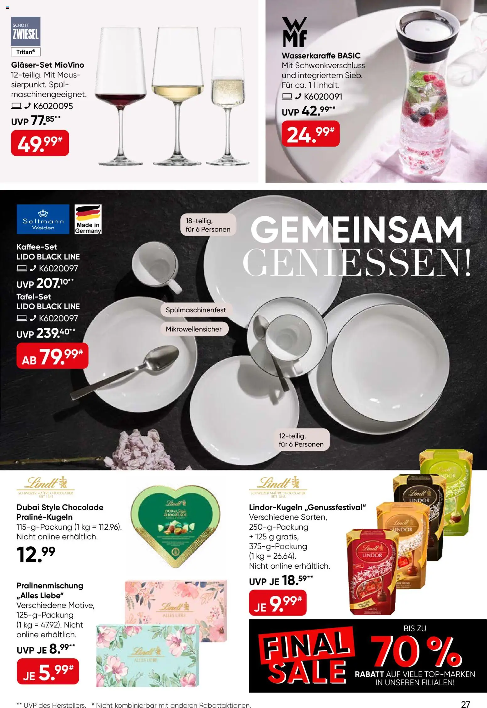 Galeria Karstadt Kaufhof Prospekt 	 – gültig ab 11.02.2026 | Seite: 27 | Produkte: Lindt