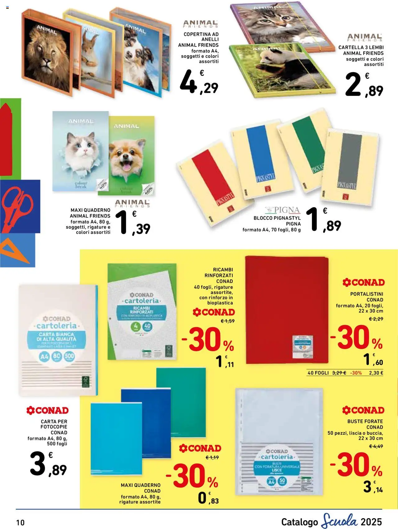 Volantino Conad del 22.08.2025 | Pagina: 10 | Prodotti: Notebook, Quaderno