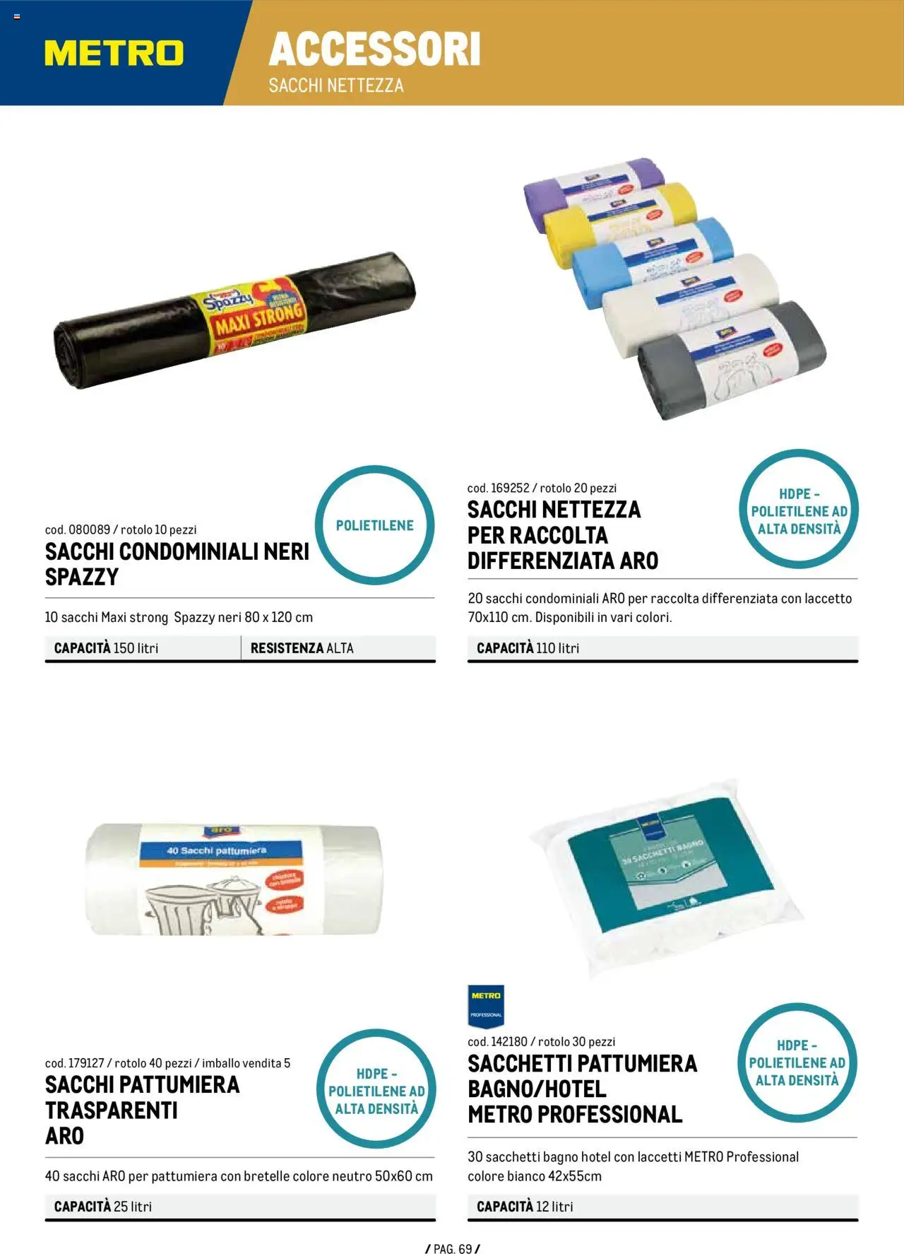 Volantino Metro del 11.09.2025 | Pagina: 69 | Prodotti: Bretelle, Pattumiera, Metro, Bagno