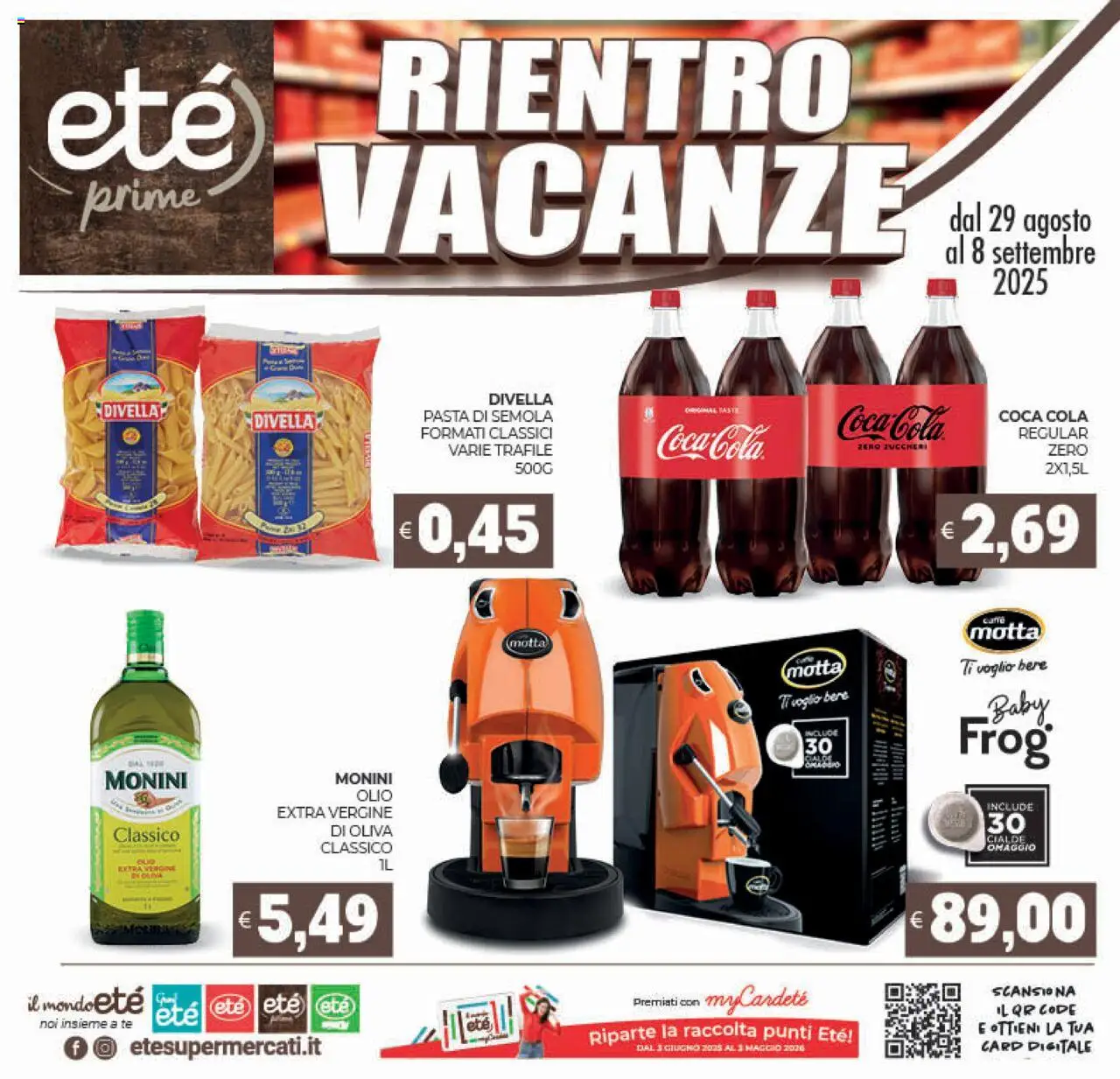 Volantino Eté del 29.08.2025 | Pagina: 1 | Prodotti: Caffè, Tè, Pasta, Coca Cola