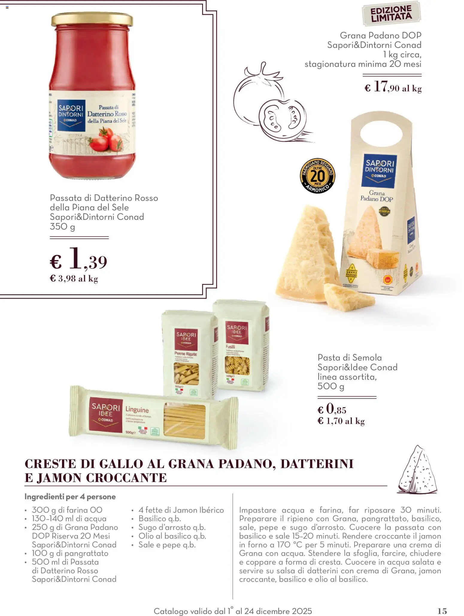 Volantino Conad del 01.12.2025 | Pagina: 15 | Prodotti: Salsa, Olio, Forno, Penne