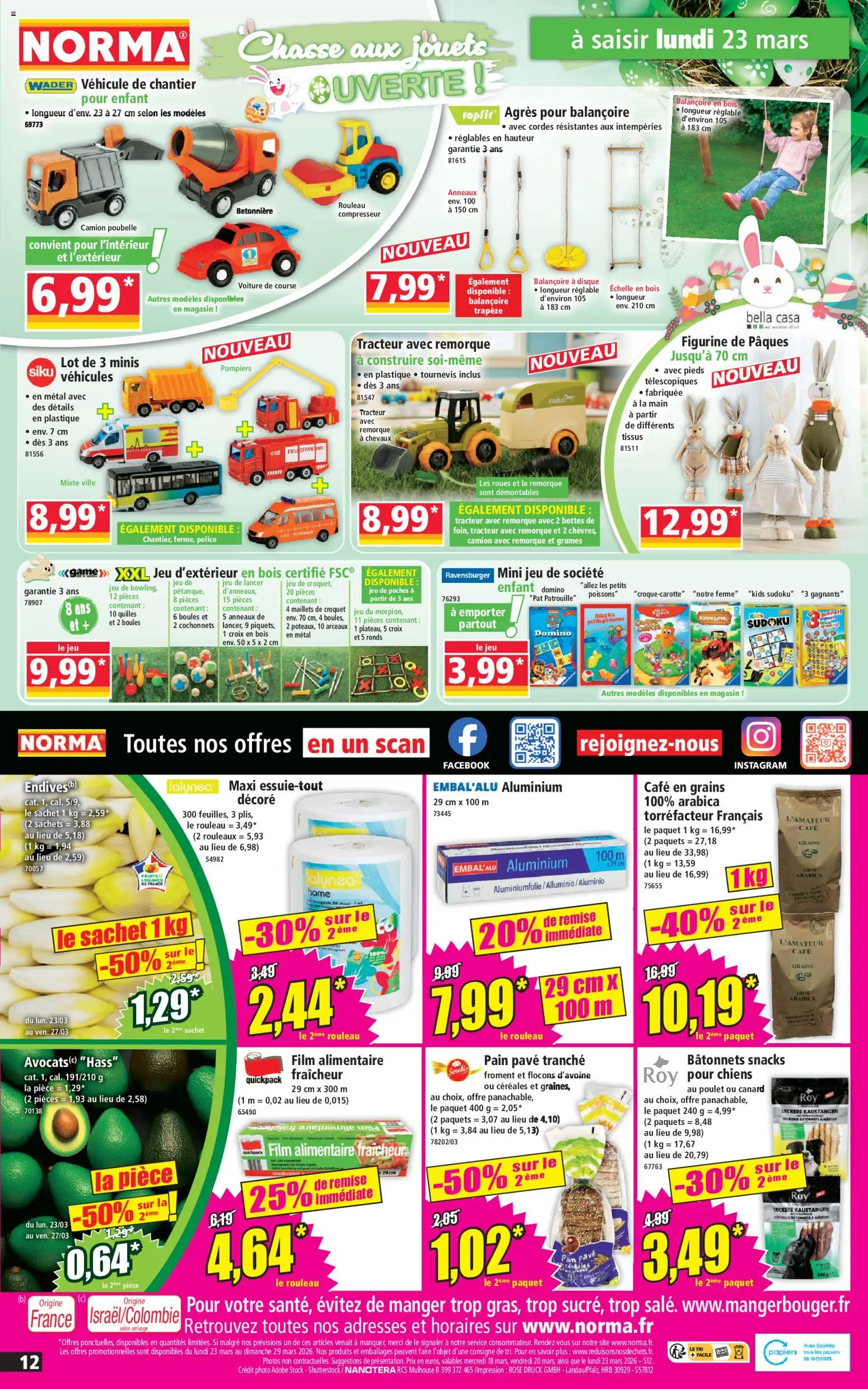 {H1} | Page: 12 | Produits: Flocons, Flocons d’avoine, Cordes, Remorque