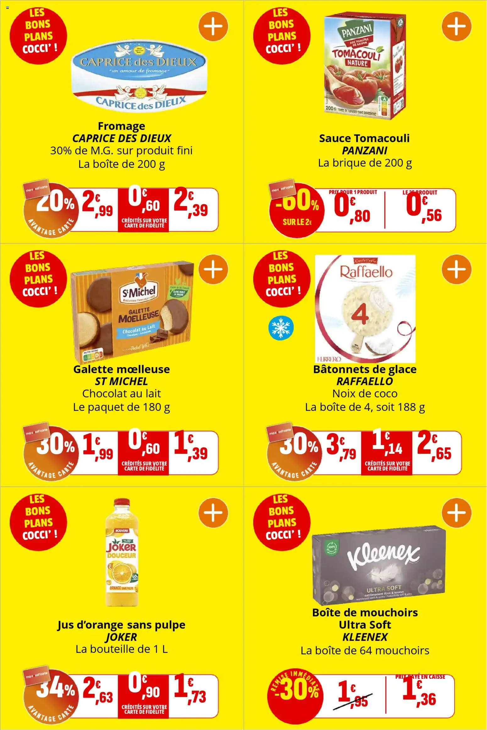 {H1} | Page: 3 | Produits: Noix de coco, Lait, Fromage, Chocolat