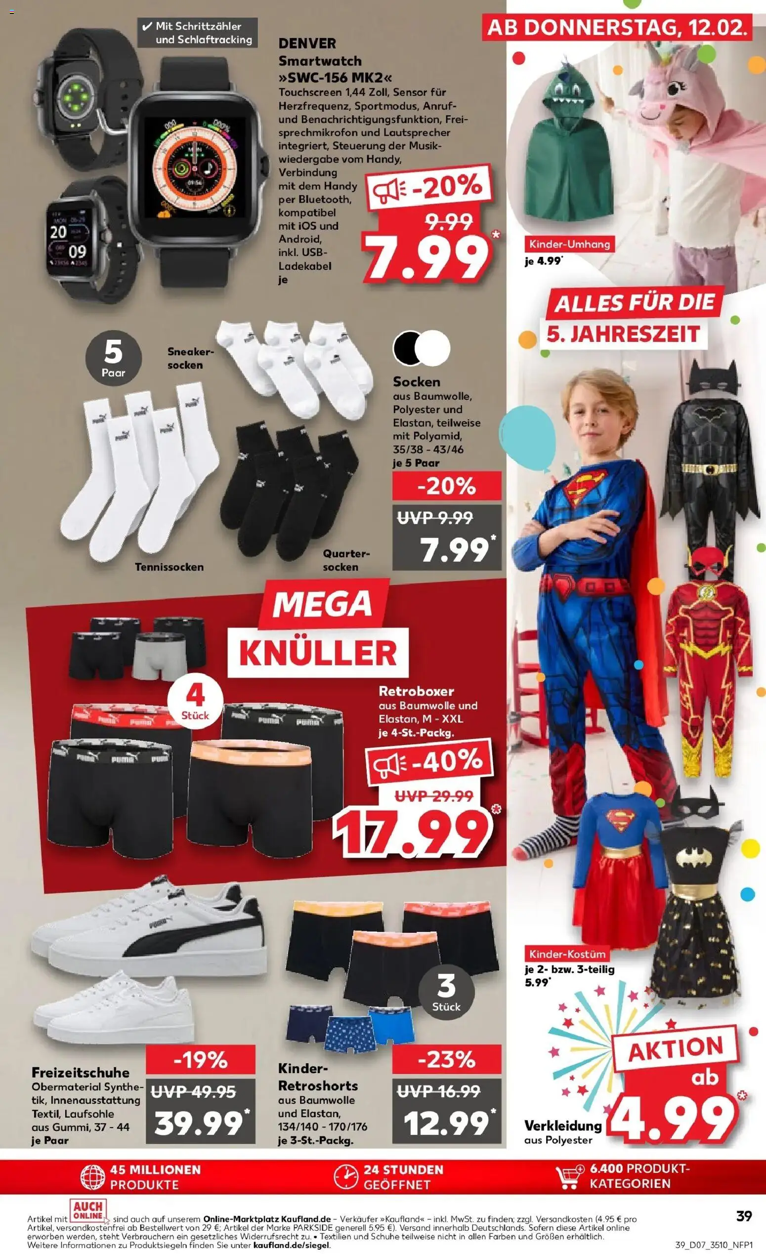 Kaufland prospekt Ahrensfelde	 – gültig ab 16.02.2026 | Seite: 39 | Produkte: Lautsprecher, USB, Ladekabel, Socken