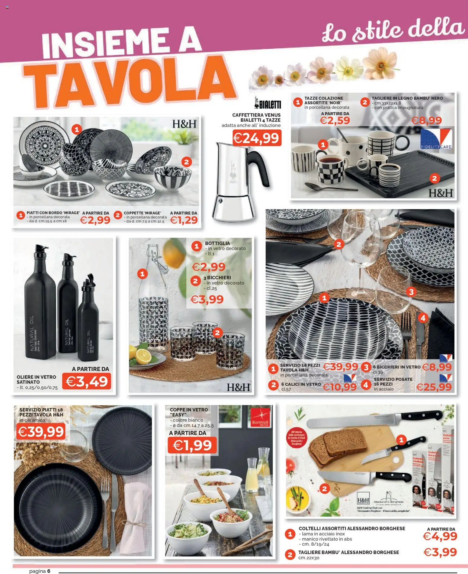 Volantino Mercatò del 23.03.2026 | Pagina: 6 | Prodotti: Pane, Caffettiera, Tagliere, Bottiglia