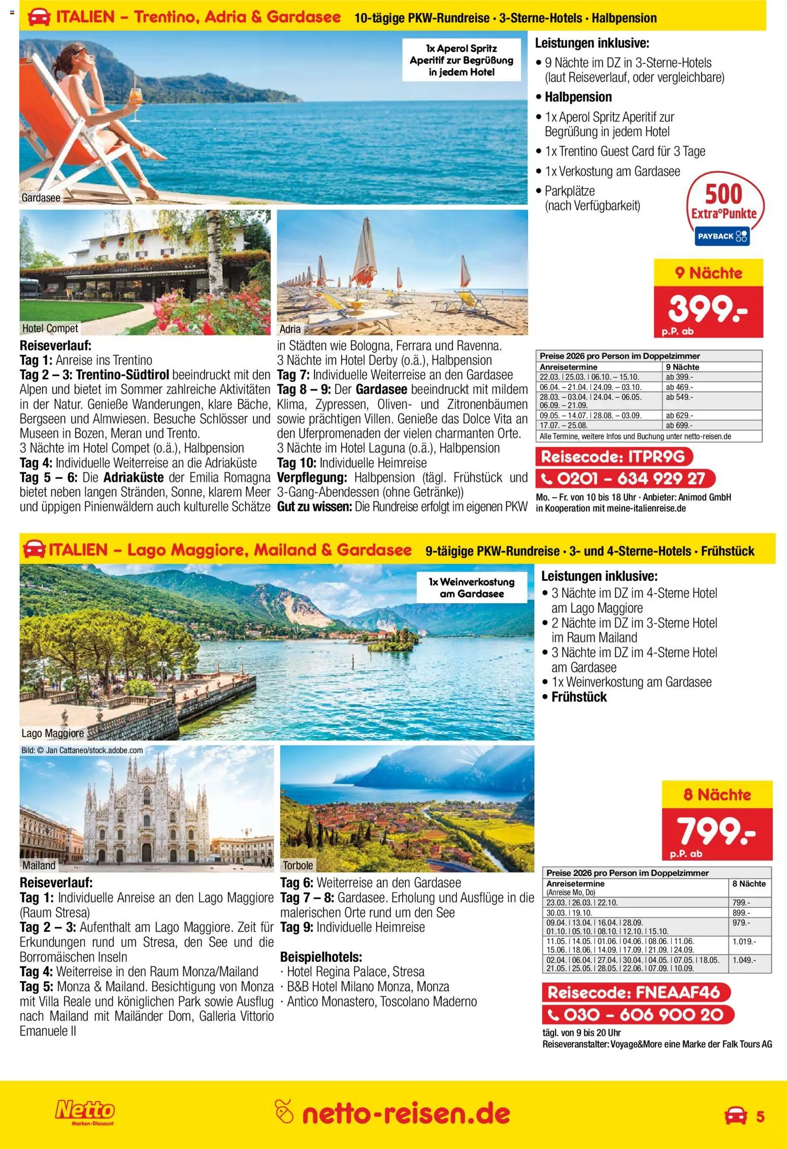 Netto Reisen Prospekt 	 – gültig ab 29.01.2026 | Seite: 5 | Produkte: Aperol, Uhr