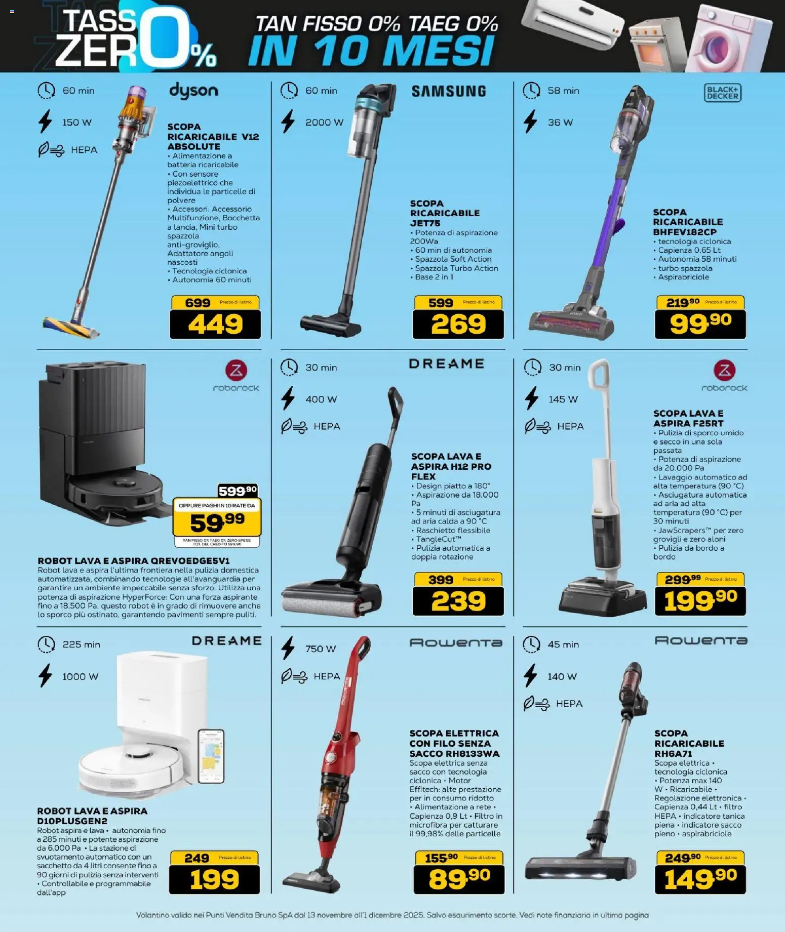Volantino BRUNO del 13.11.2025 | Pagina: 31 | Prodotti: Scopa, Tanica, Piatto, Robot
