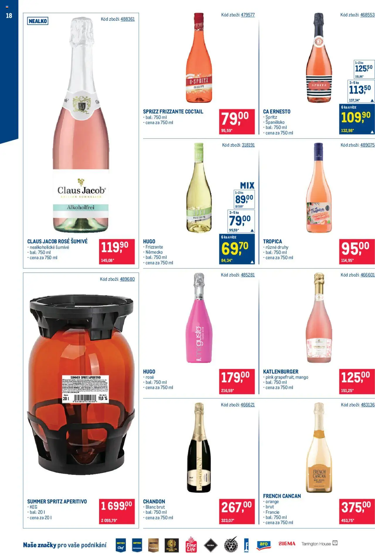 Makro leták - Bar od 08.10.2025 | Strana: 18 | Produkty: Mango, Frizzante, Spritz, Aperitivo