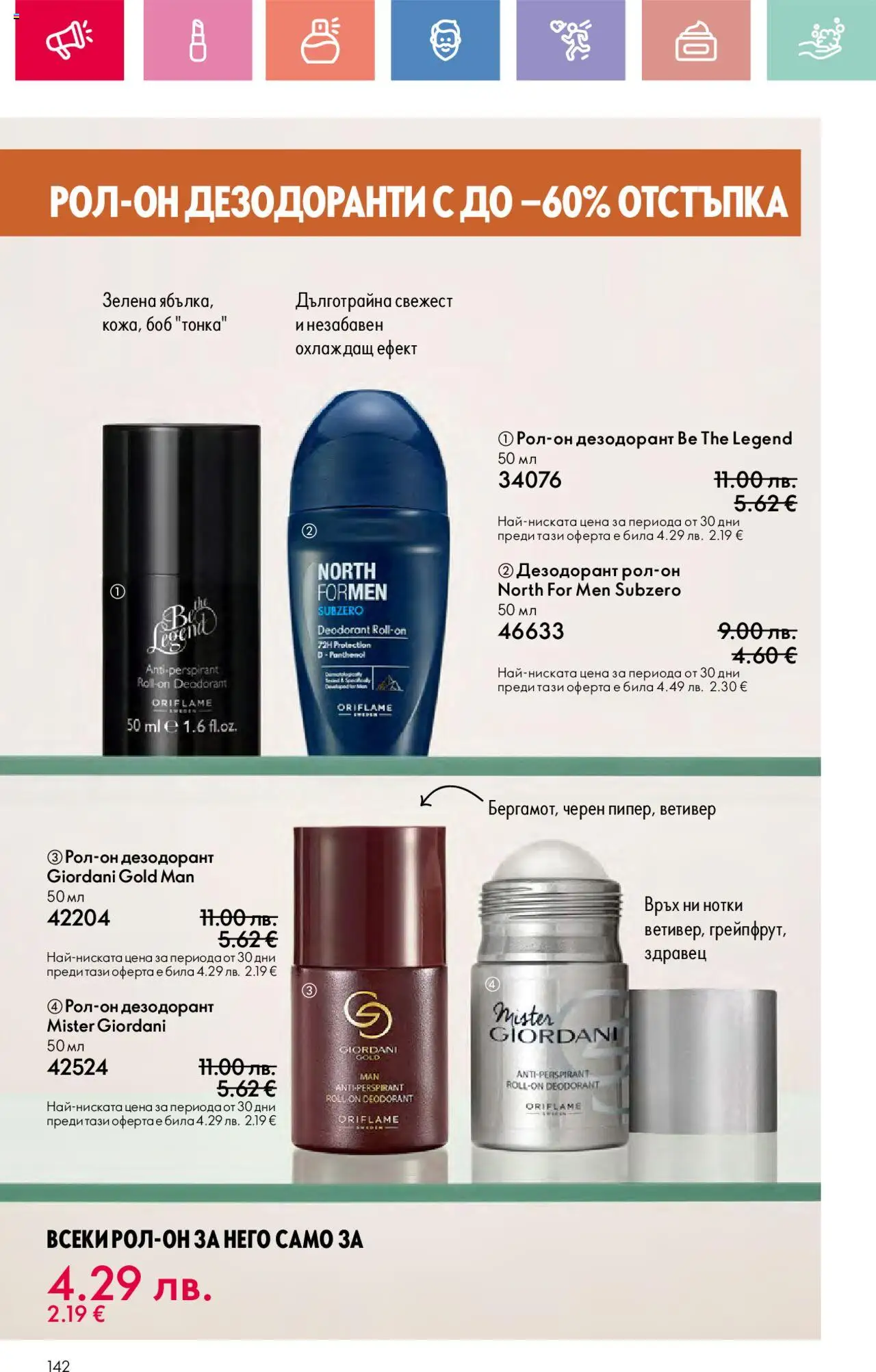  | Страница: 142 | Продукти: Дезодорант, Боб