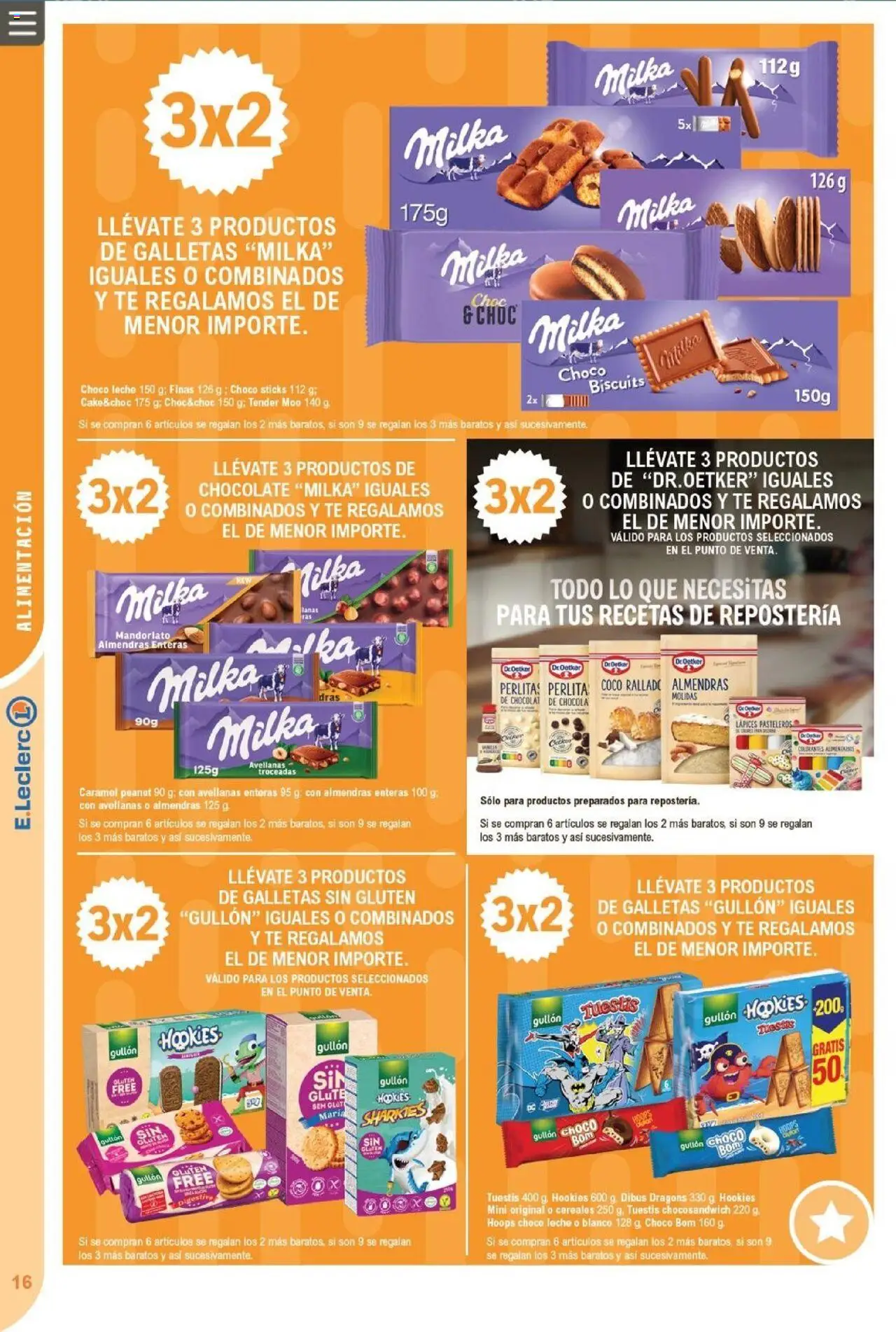 E.Leclerc folleto │ válido desde el 22.10.2025 | Página: 16 | Productos: Leche, Τυρόπιτα, Cereales, Té