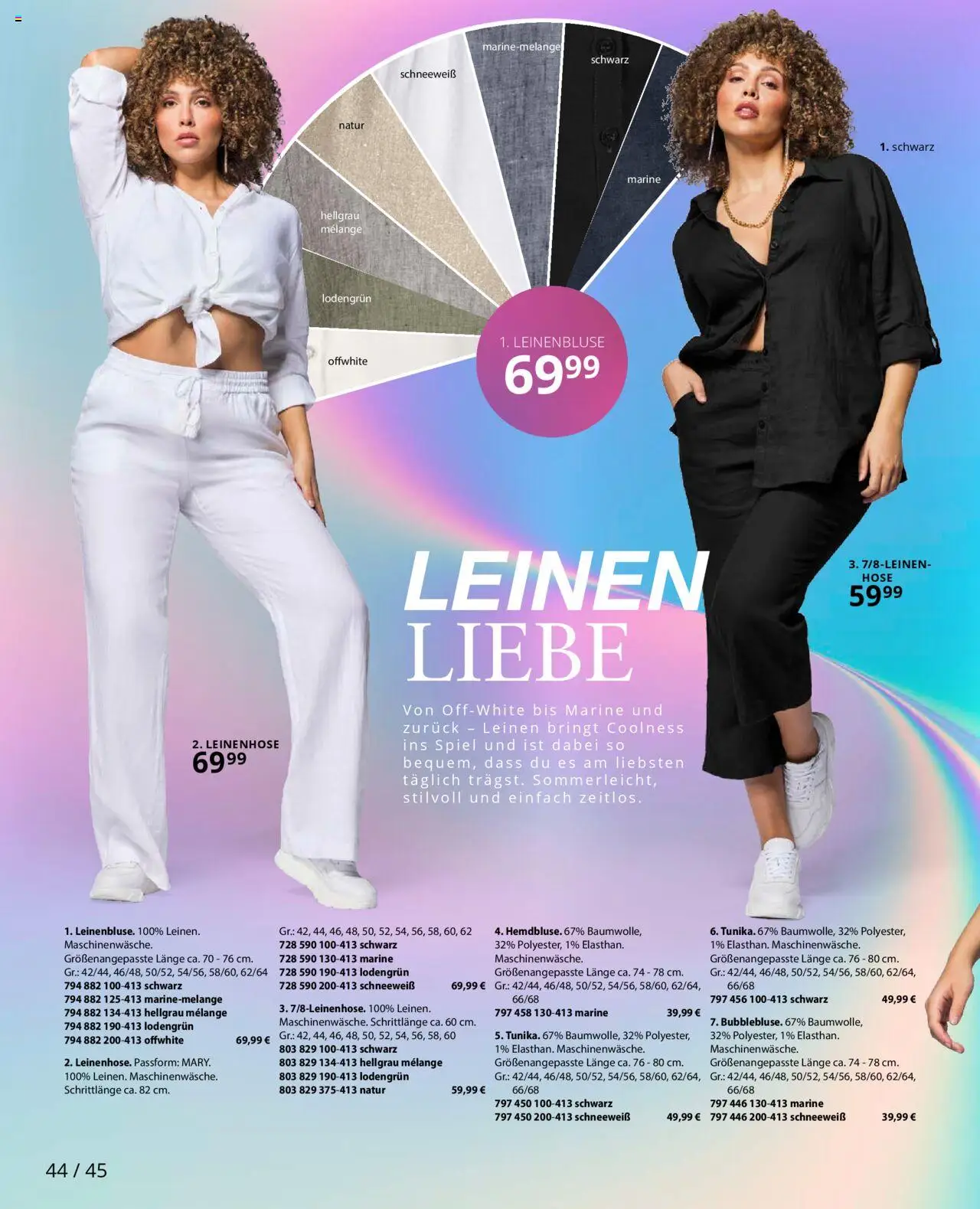 Ulla Popken akciós ujság - amely érvényes a következő dátumtól: 01.07.2025 | Oldal: 44 | Termékek: Só