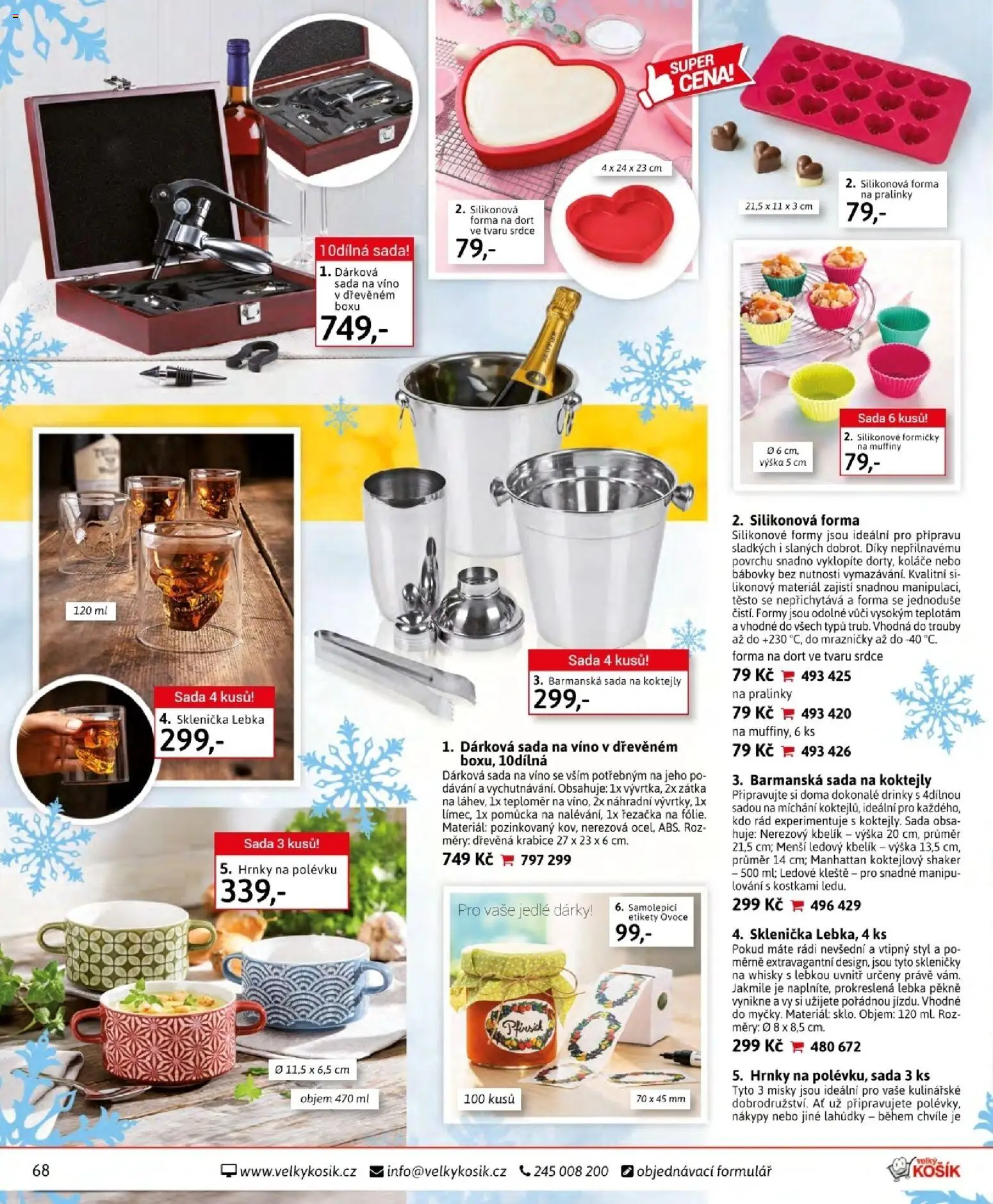 Velký Košík katalog listopad 2025 od 01.11.2025 | Strana: 68 | Produkty: Krabice, Forma na dort, Kbelík, Shaker