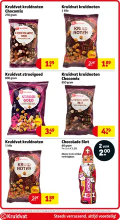 Chocolade Sint, 60 gram chocolade Sint. Per stuk € 1.29. - Voorbeeld van een folder van Kruidvat, geldig van 04.11.2025 | Pagina: 50