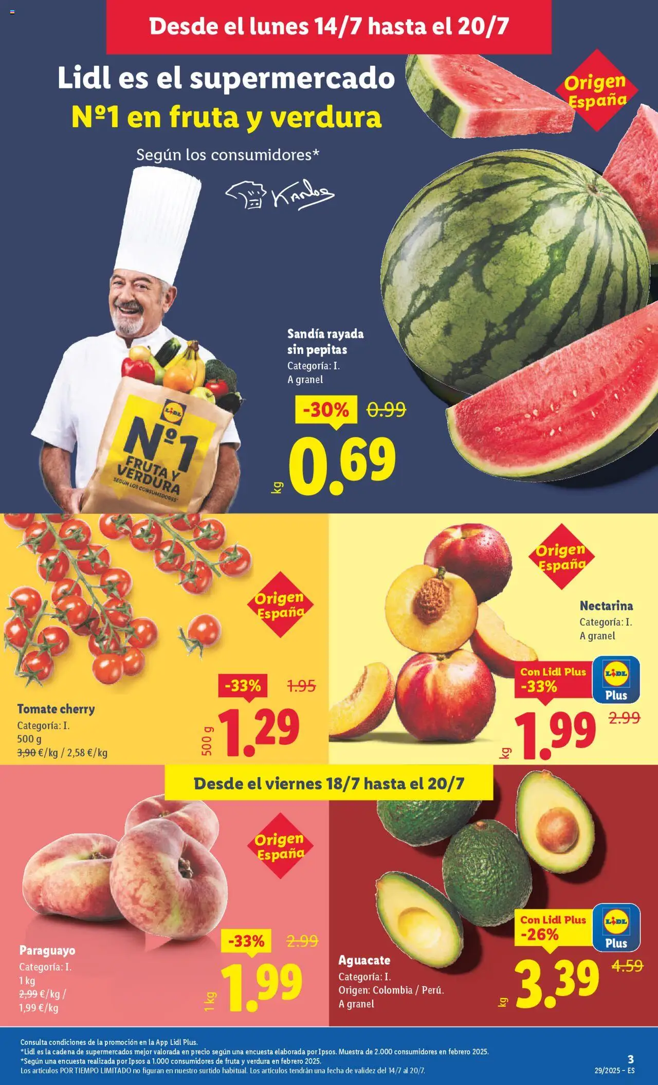 Lidl catálogo MAD │ válido desde el 14.07.2025 | Página: 3 | Productos: Sandía