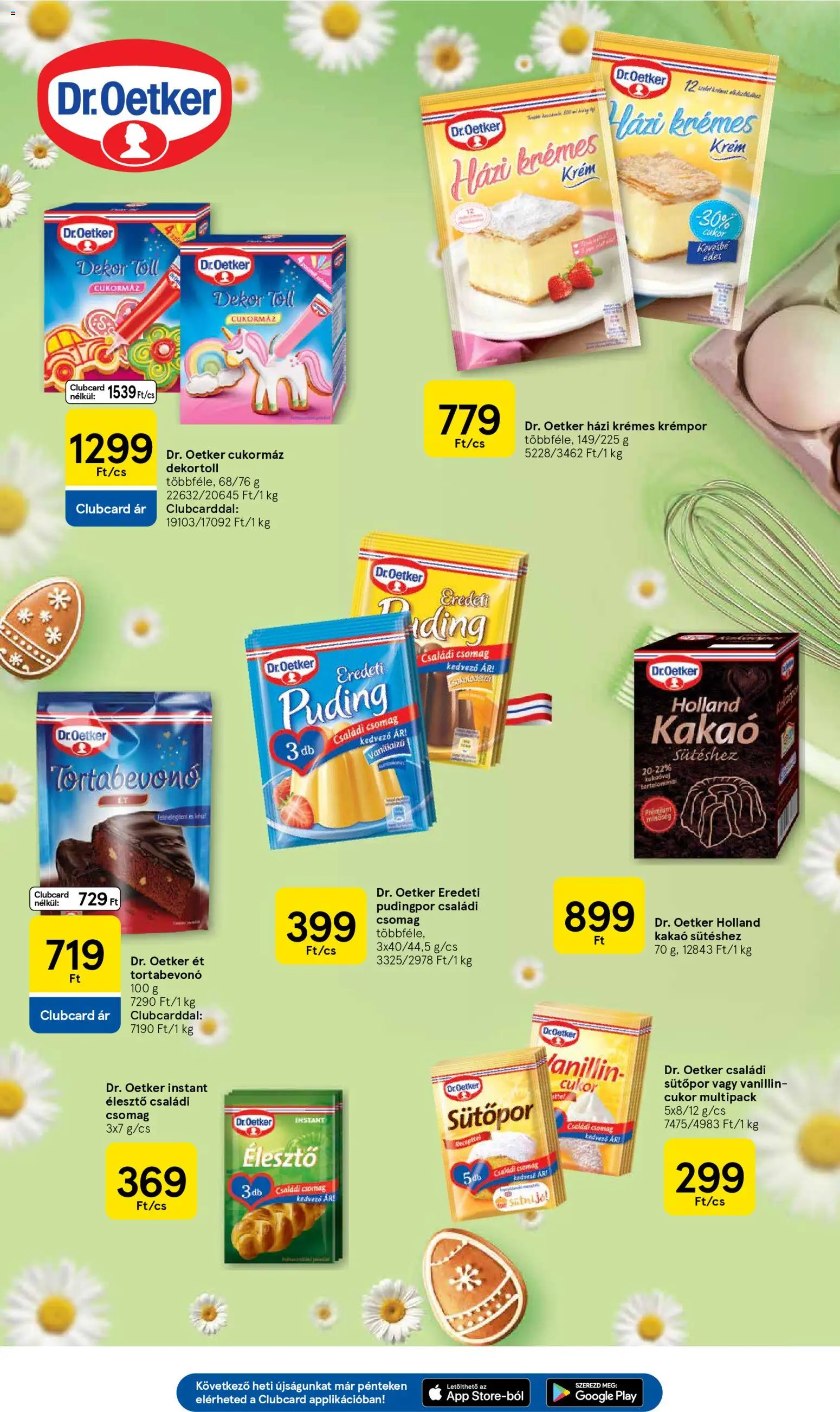 Tesco akciós ujság - amely érvényes a következő dátumtól: 19.03.2026 | Oldal: 21 | Termékek: Puding, Pudingpor, Tortabevonó, Élesztő