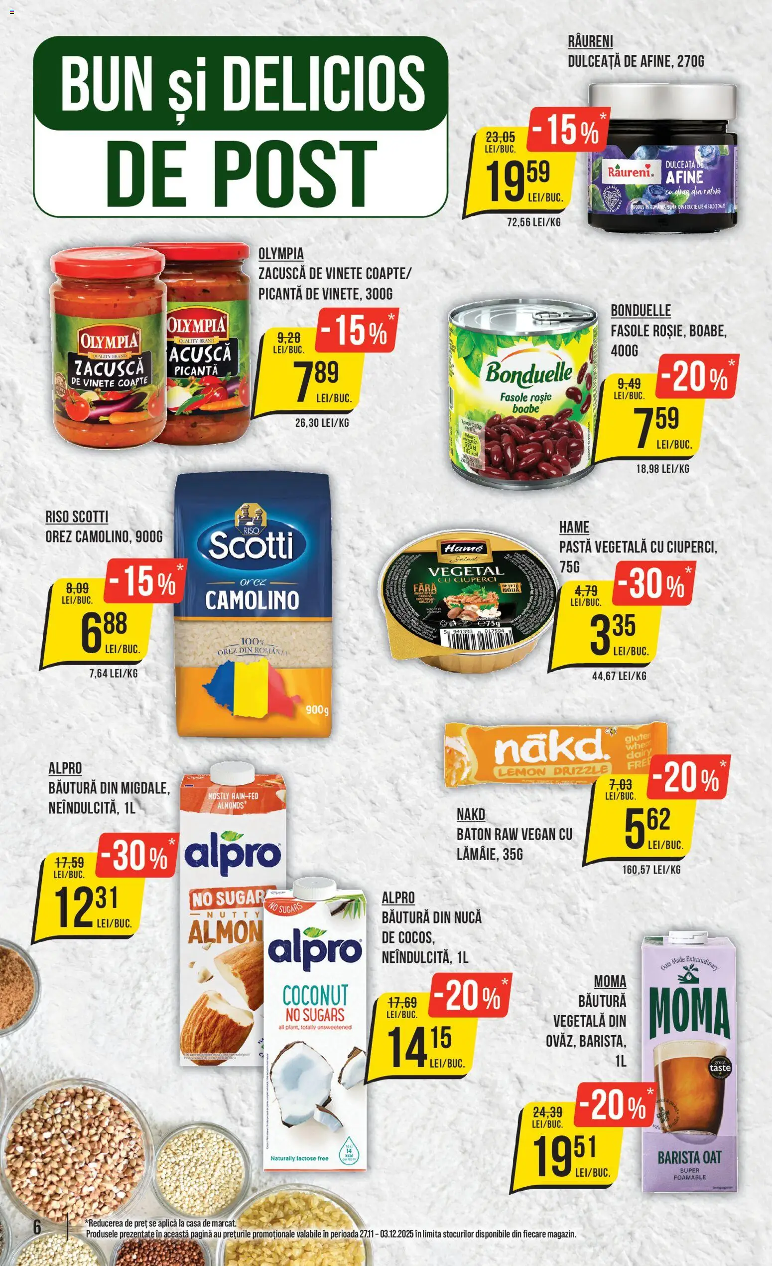 Noul catalog Mega Image – valabil de la 27.11.2025 | Pagină: 6 | Produse: Afine, Ciuperci, Orez, Fructe