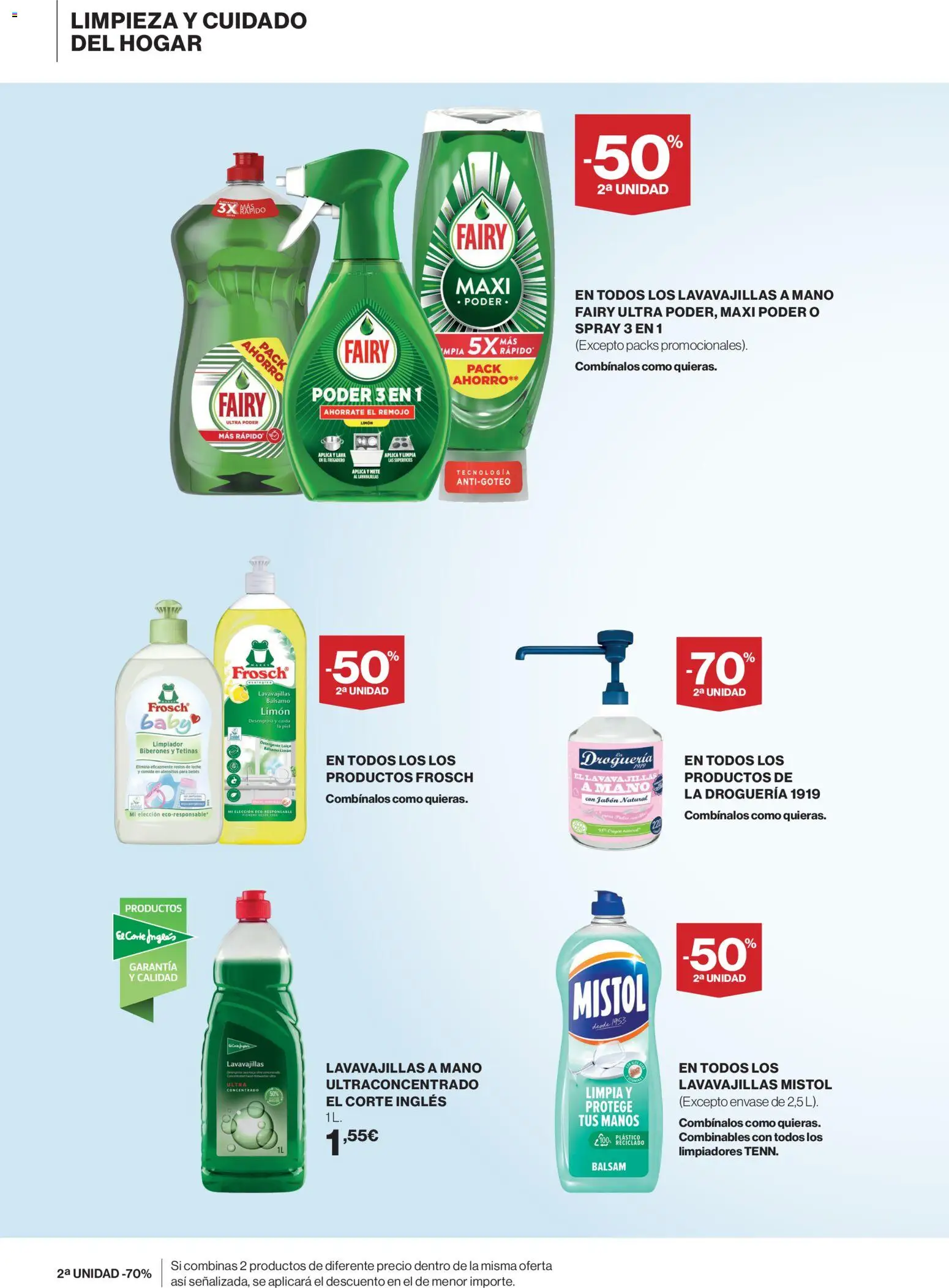 Hipercor - Limpieza │ válido desde el 07.01.2026 | Página: 6 | Productos: Jabón, Detergente, Leche, Lavavajillas